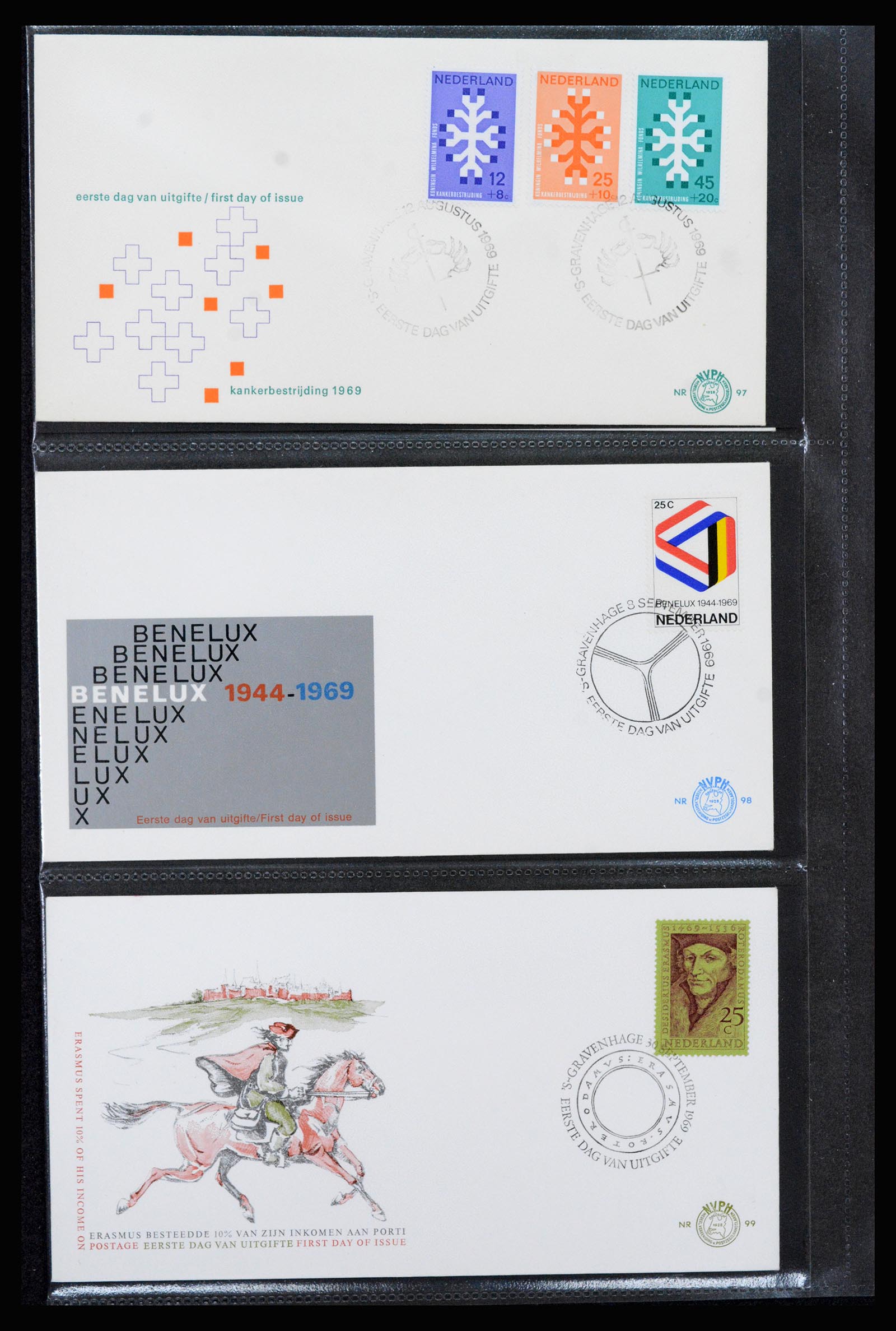 37264 033 - Stamp collection 37264 Netherlands FDC's 1950-1975.