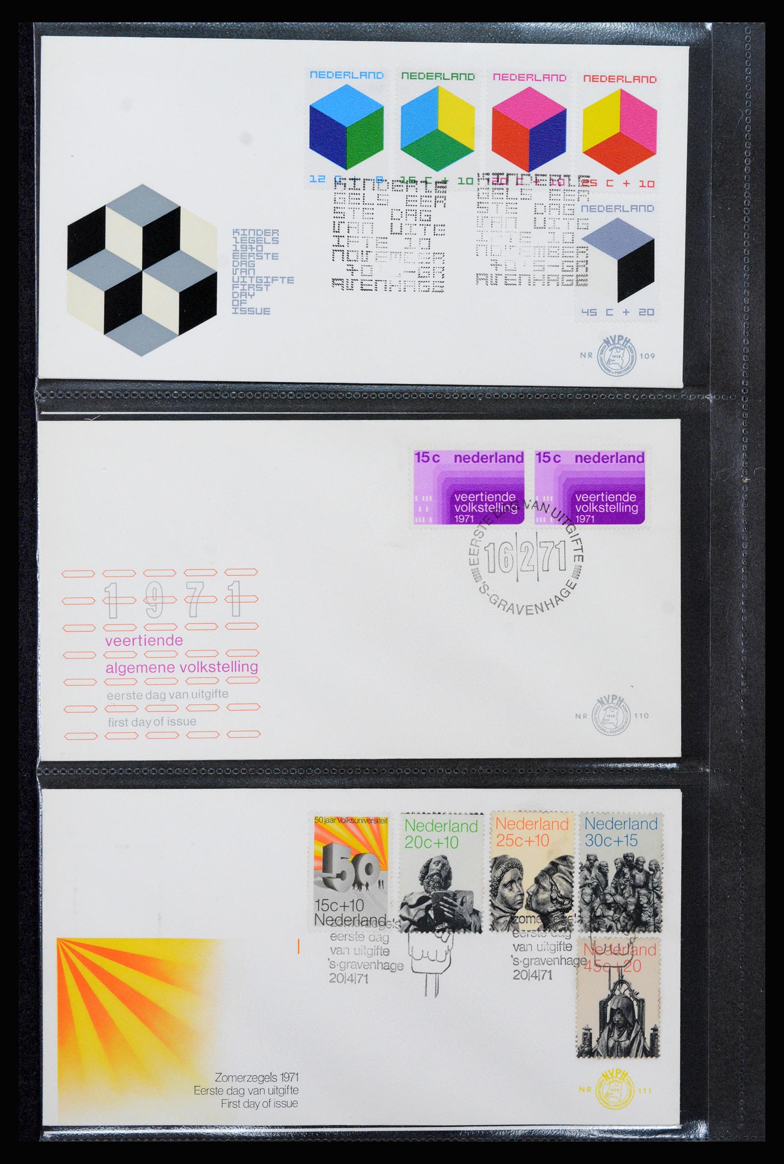 37264 037 - Stamp collection 37264 Netherlands FDC's 1950-1975.