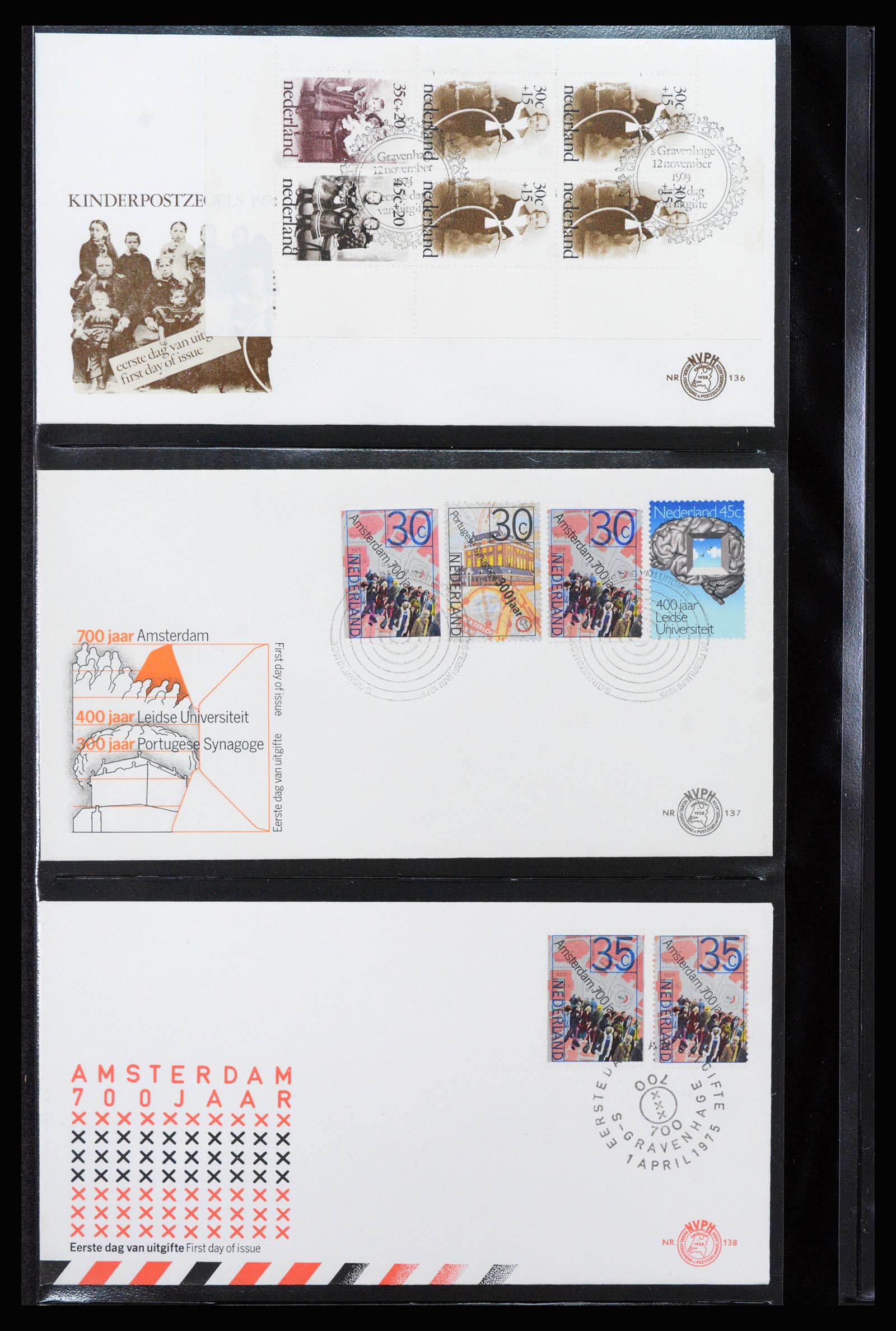 37264 047 - Stamp collection 37264 Netherlands FDC's 1950-1975.