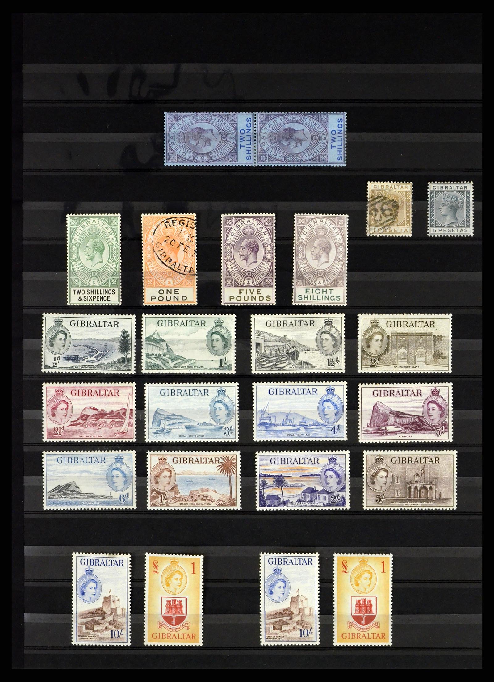 37265 001 - Postzegelverzameling 37265 Gibraltar 1889-1960.