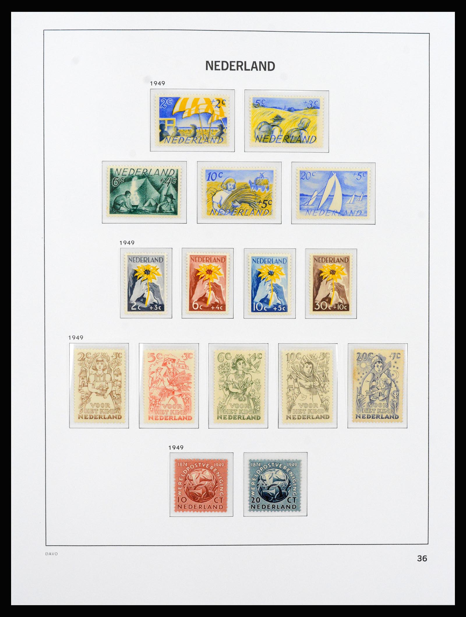 37266 040 - Postzegelverzameling 37266 Nederland 1876-1969.