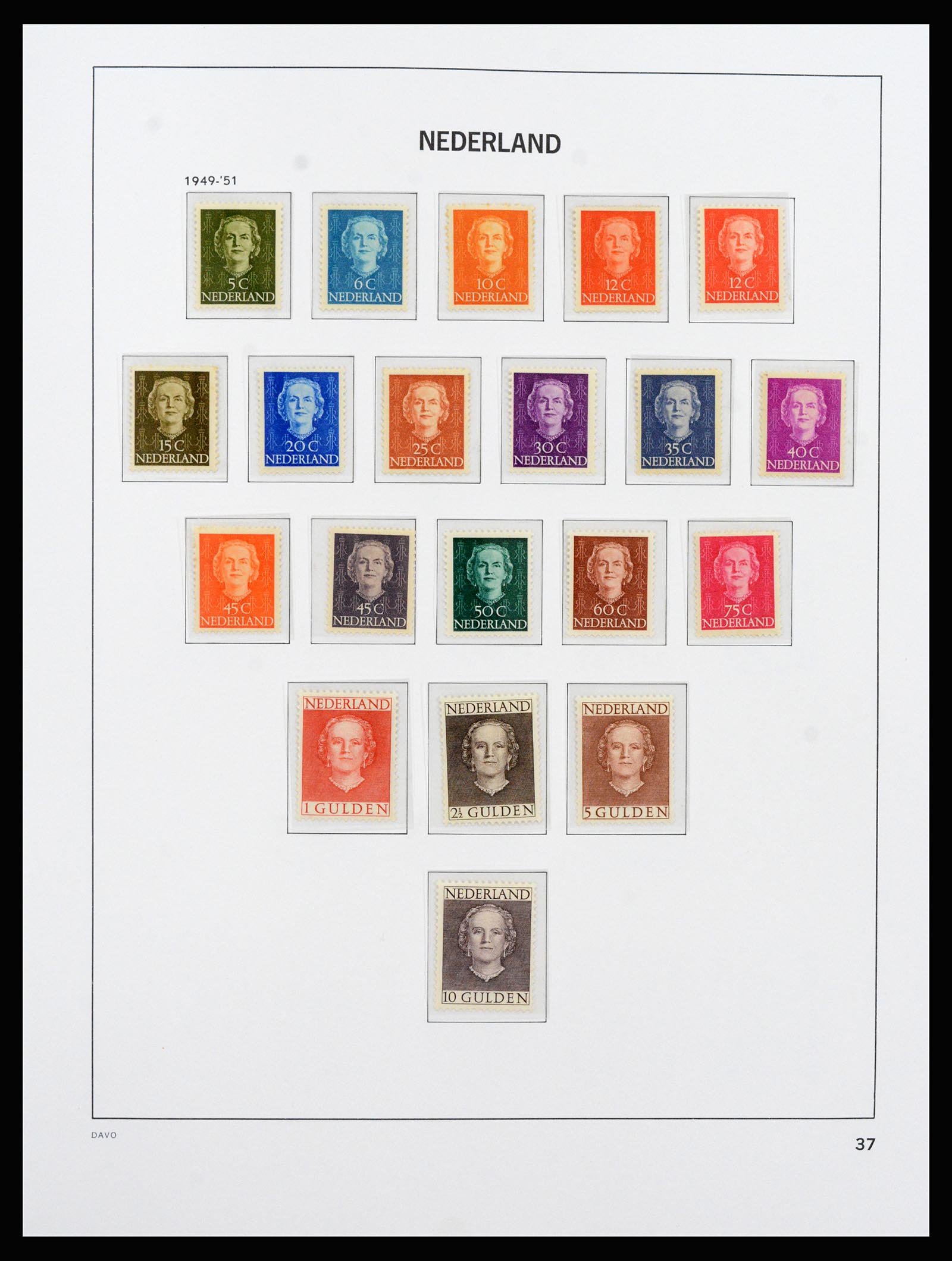 37266 041 - Postzegelverzameling 37266 Nederland 1876-1969.