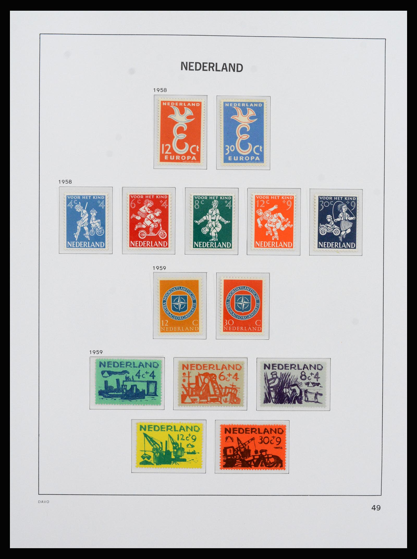 37266 054 - Postzegelverzameling 37266 Nederland 1876-1969.