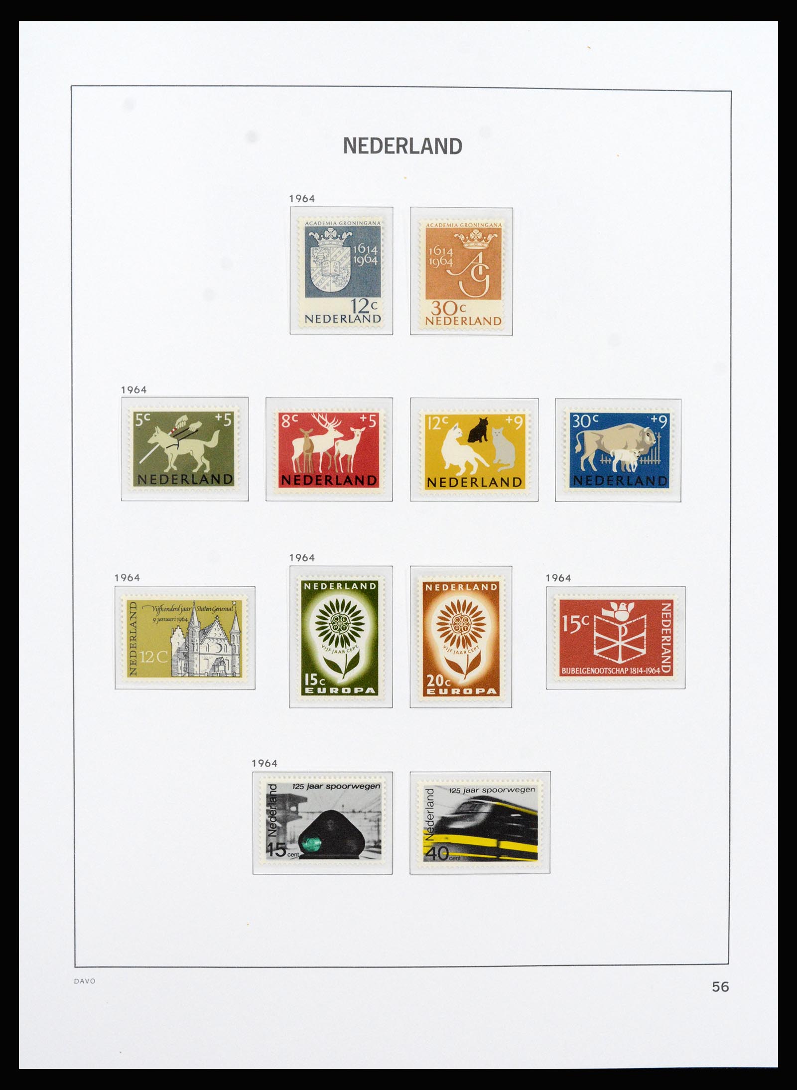 37266 061 - Postzegelverzameling 37266 Nederland 1876-1969.
