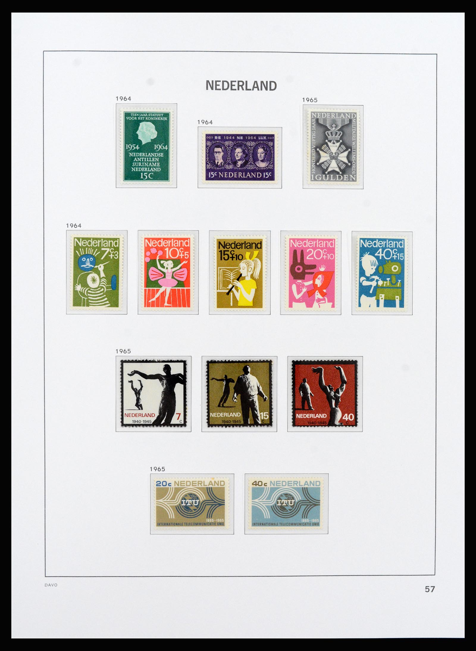 37266 062 - Postzegelverzameling 37266 Nederland 1876-1969.