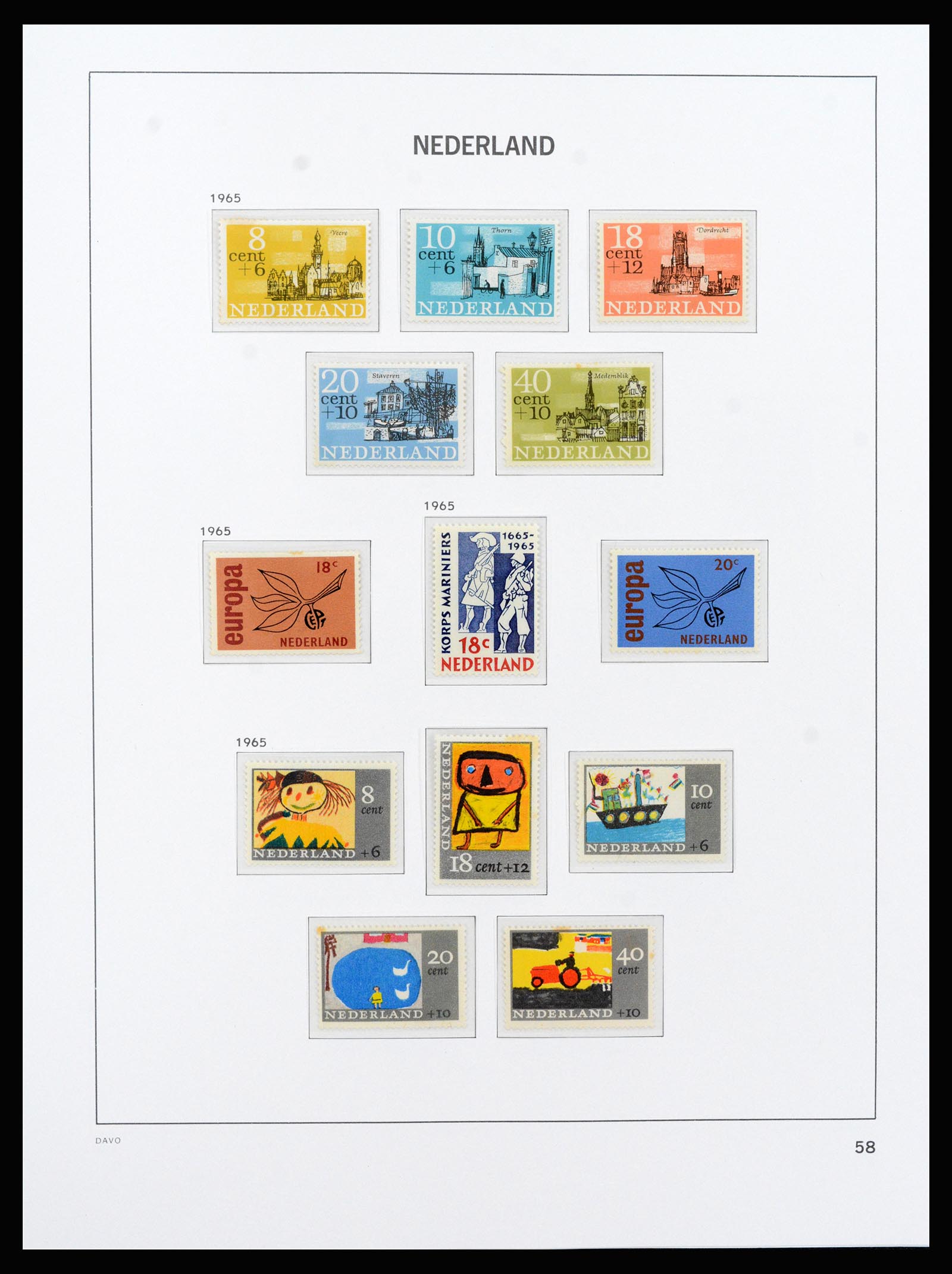 37266 063 - Postzegelverzameling 37266 Nederland 1876-1969.
