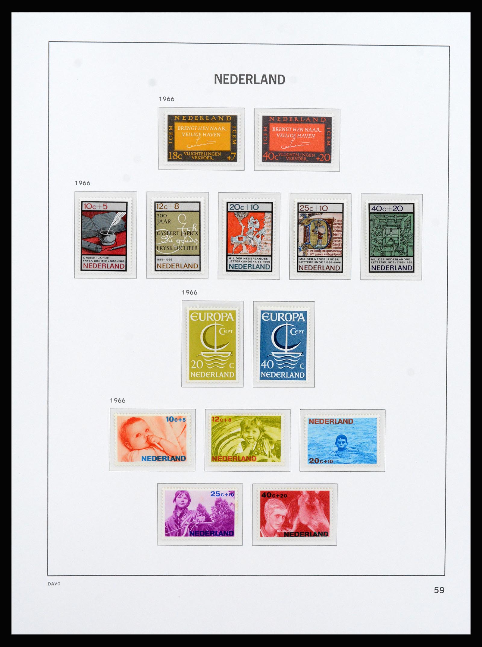 37266 064 - Postzegelverzameling 37266 Nederland 1876-1969.
