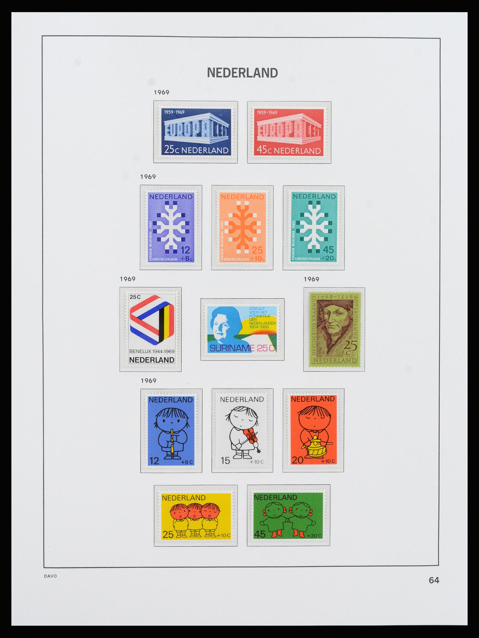 37266 069 - Postzegelverzameling 37266 Nederland 1876-1969.
