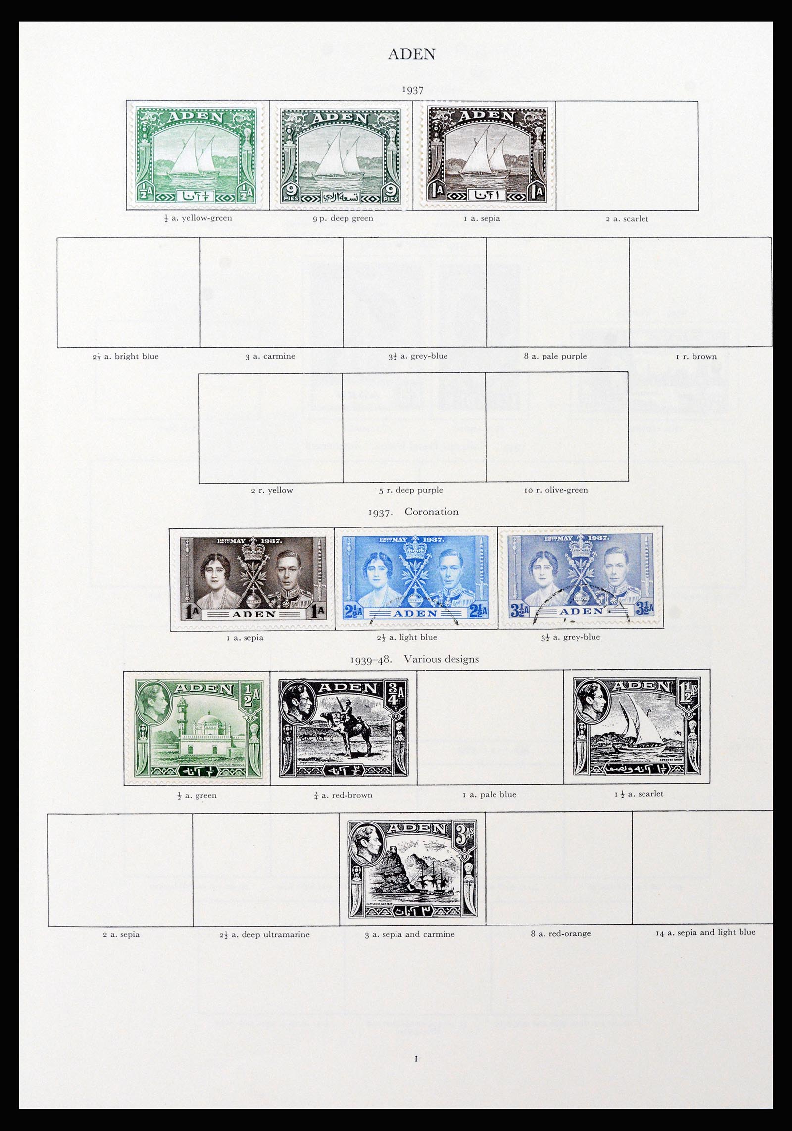 37267 001 - Postzegelverzameling 37267 Engelse koloniën 1937-1951.