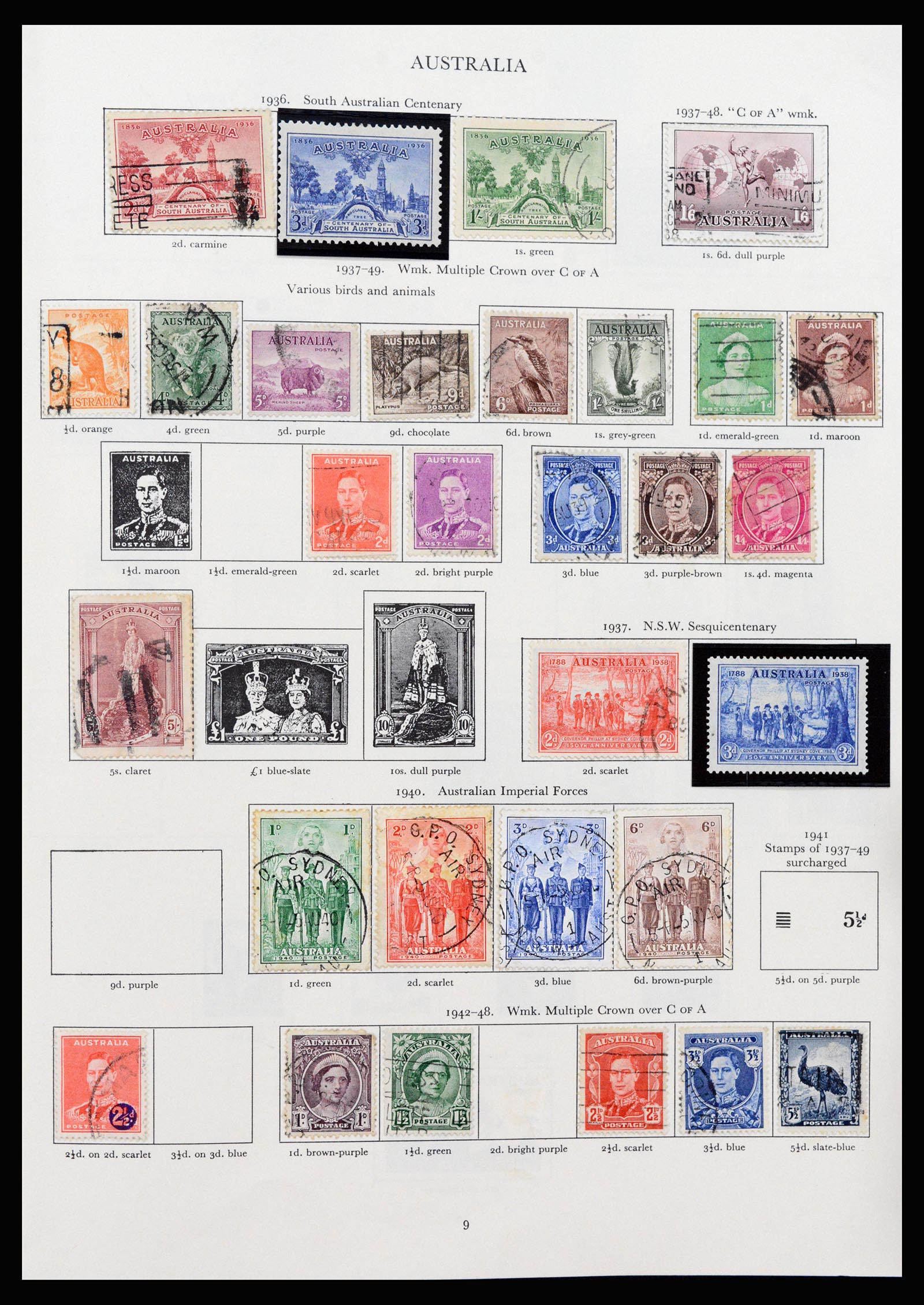 37267 005 - Postzegelverzameling 37267 Engelse koloniën 1937-1951.