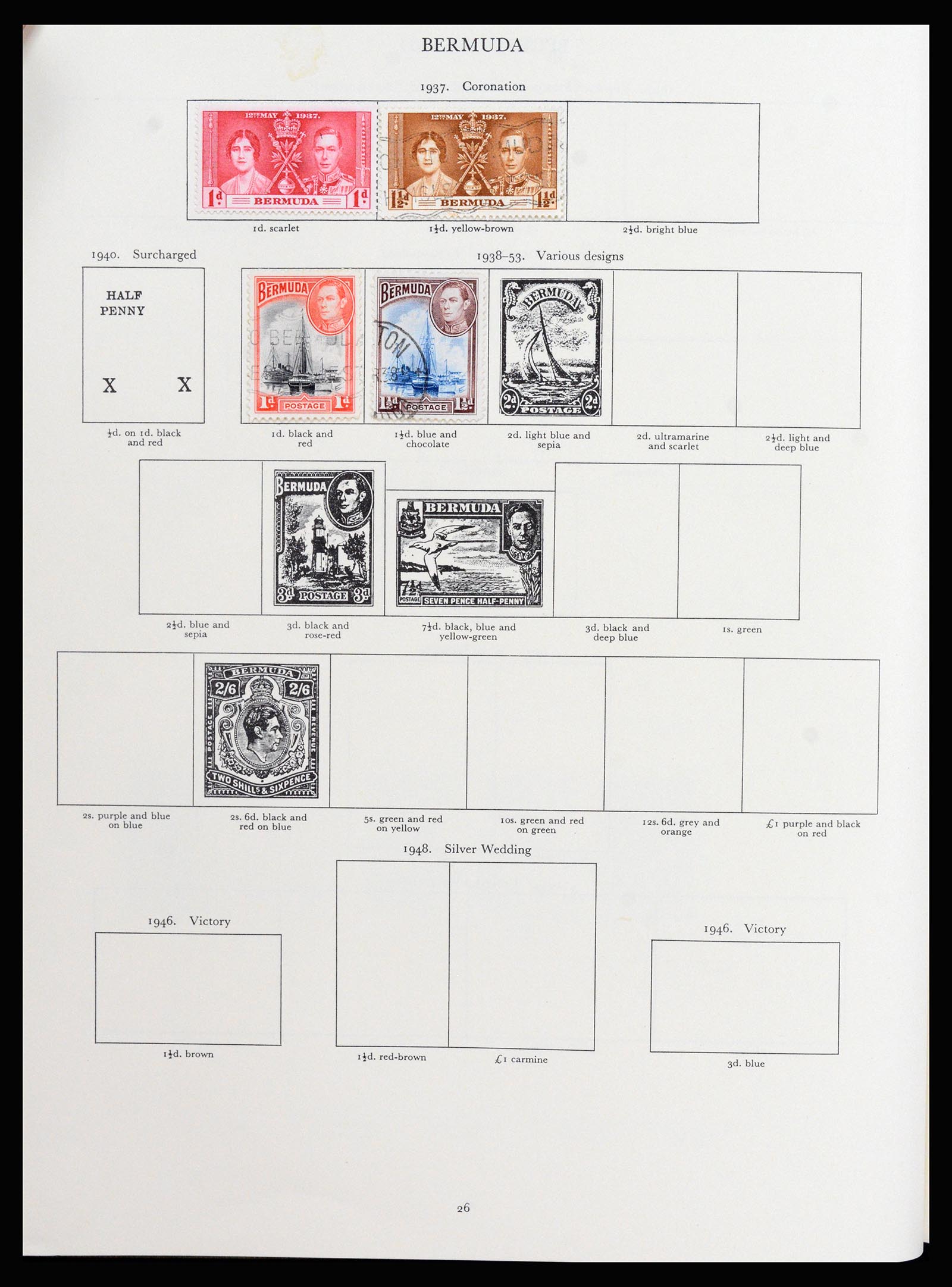 37267 013 - Postzegelverzameling 37267 Engelse koloniën 1937-1951.