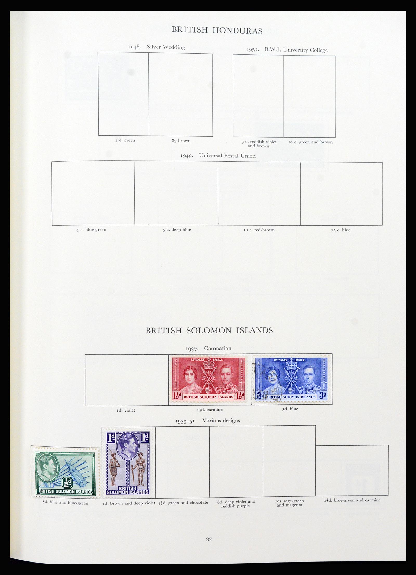 37267 017 - Postzegelverzameling 37267 Engelse koloniën 1937-1951.