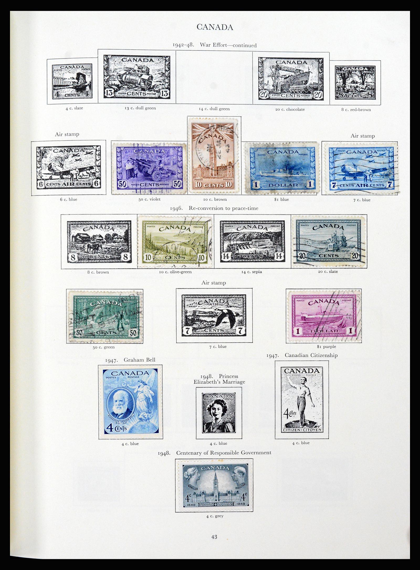 37267 023 - Postzegelverzameling 37267 Engelse koloniën 1937-1951.