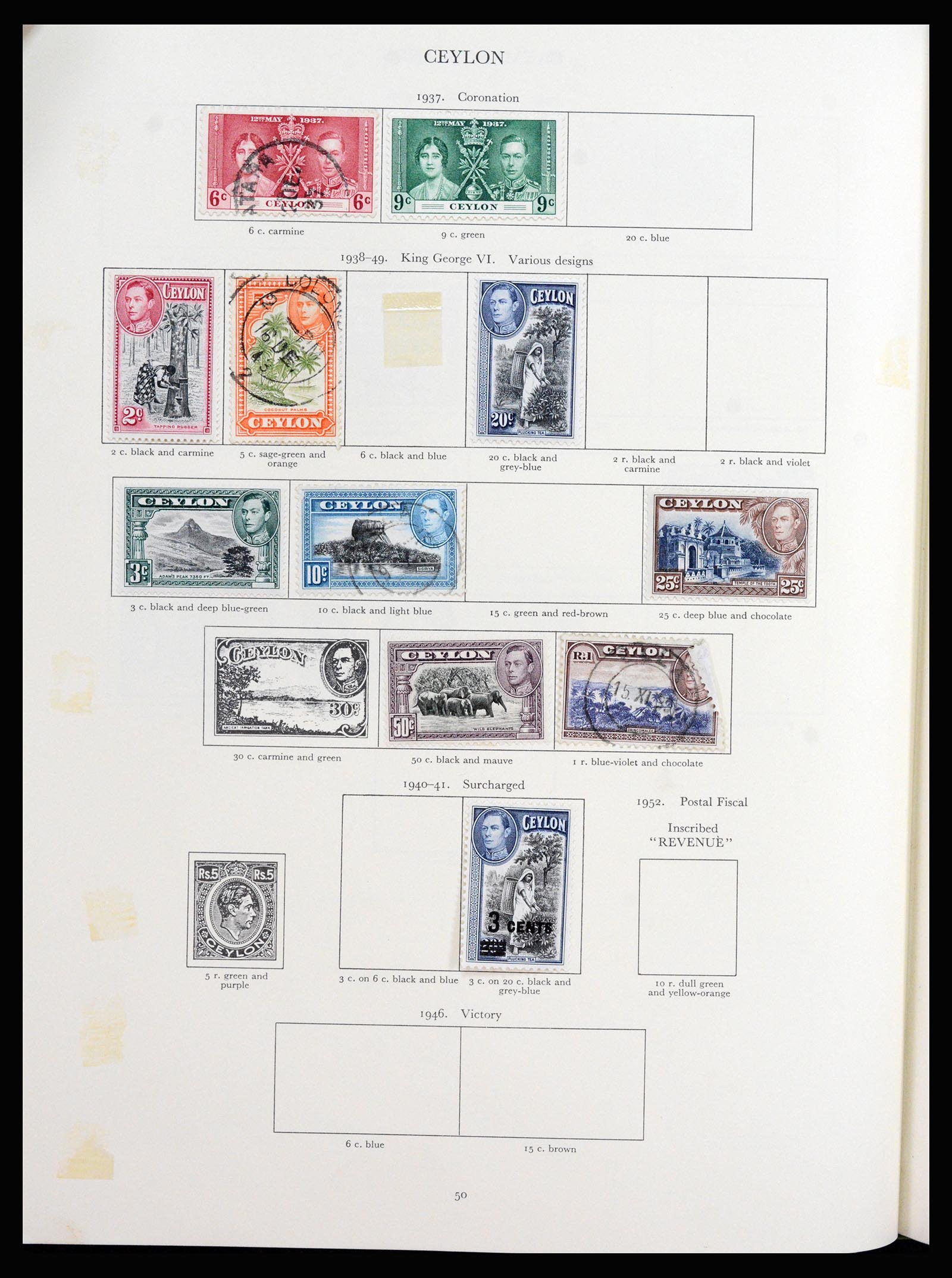 37267 028 - Postzegelverzameling 37267 Engelse koloniën 1937-1951.