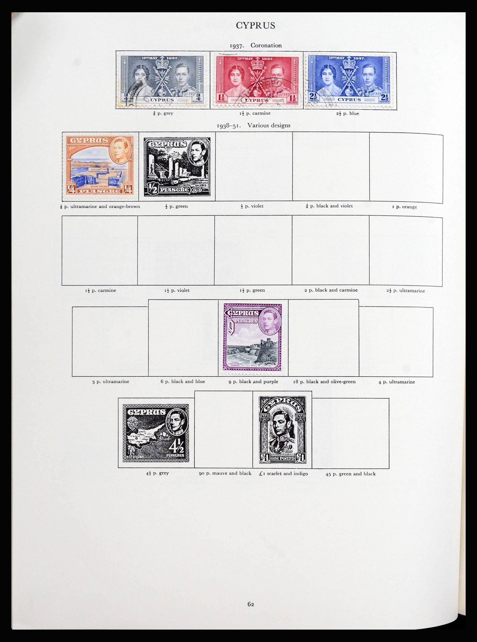 37267 032 - Postzegelverzameling 37267 Engelse koloniën 1937-1951.