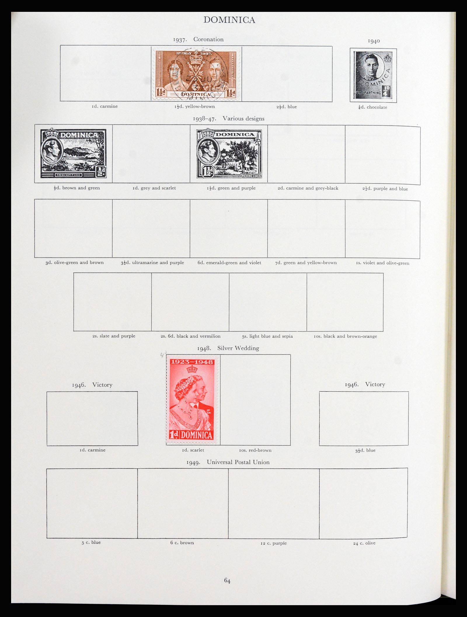 37267 034 - Postzegelverzameling 37267 Engelse koloniën 1937-1951.