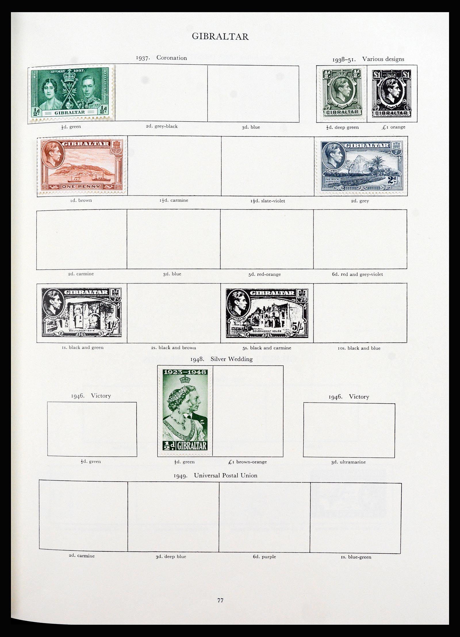 37267 041 - Postzegelverzameling 37267 Engelse koloniën 1937-1951.