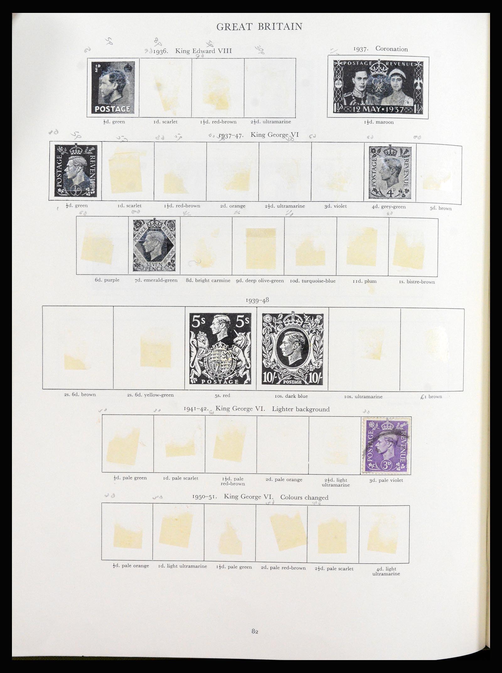 37267 045 - Postzegelverzameling 37267 Engelse koloniën 1937-1951.