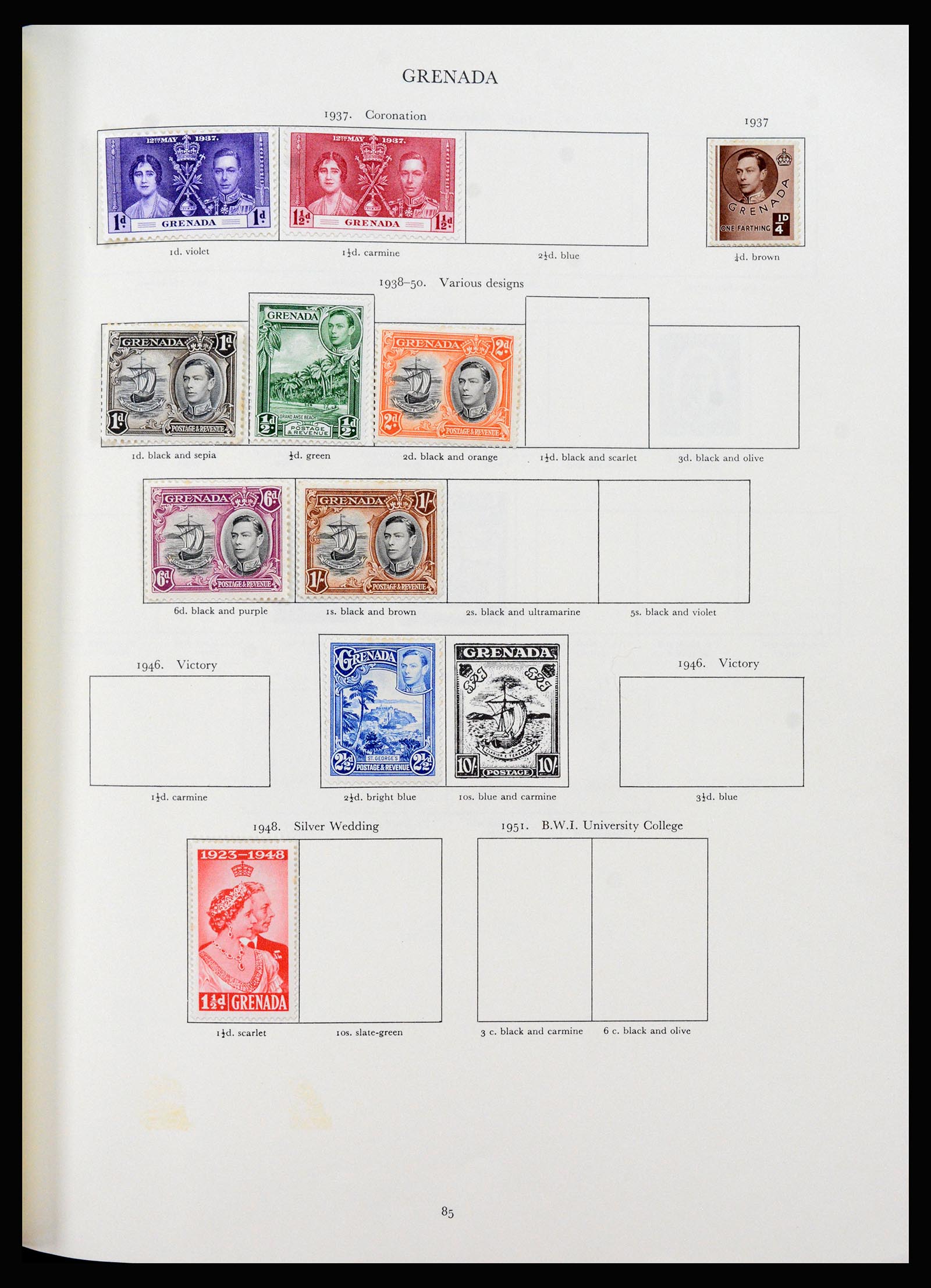 37267 046 - Postzegelverzameling 37267 Engelse koloniën 1937-1951.
