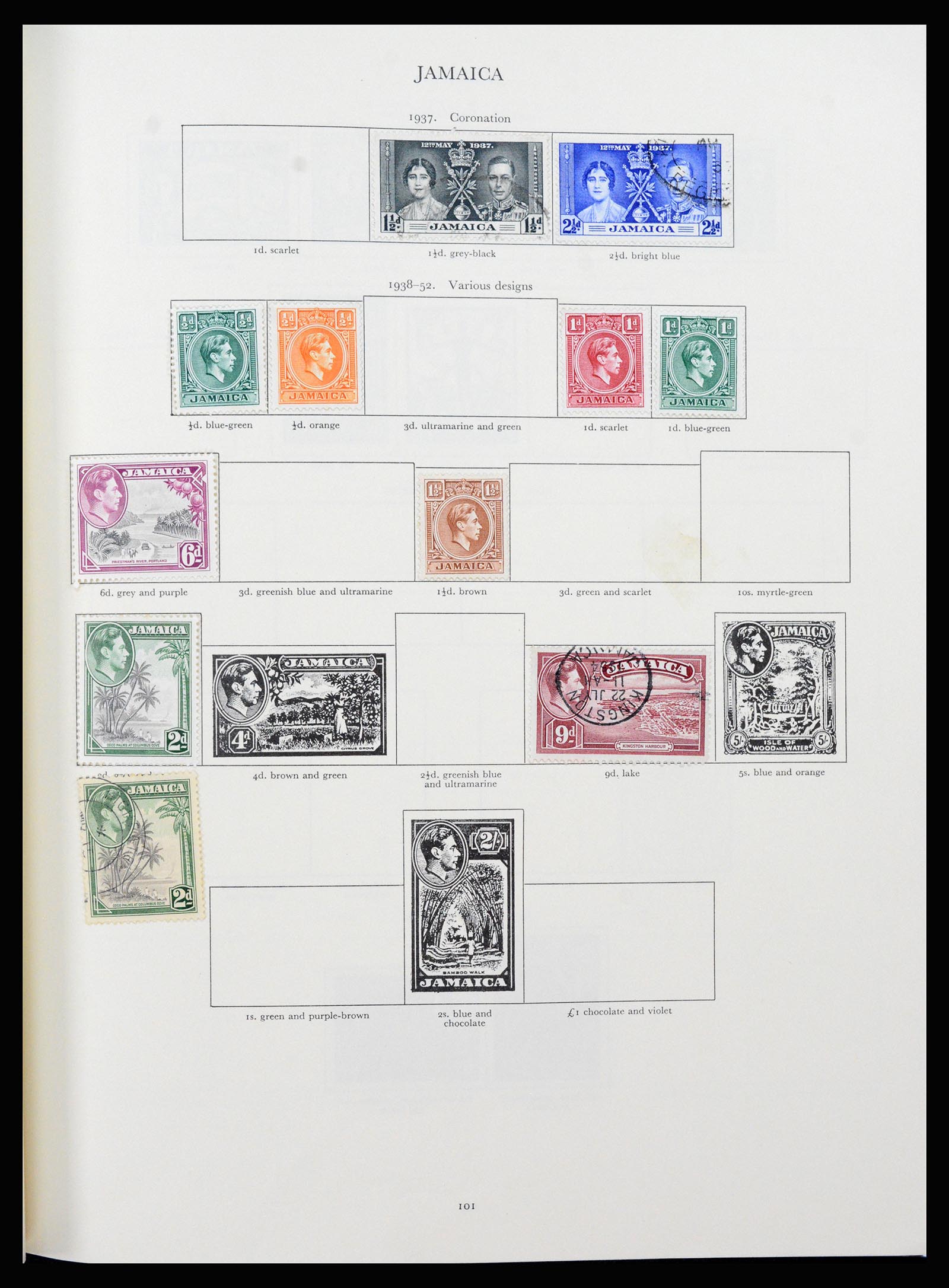 37267 057 - Postzegelverzameling 37267 Engelse koloniën 1937-1951.