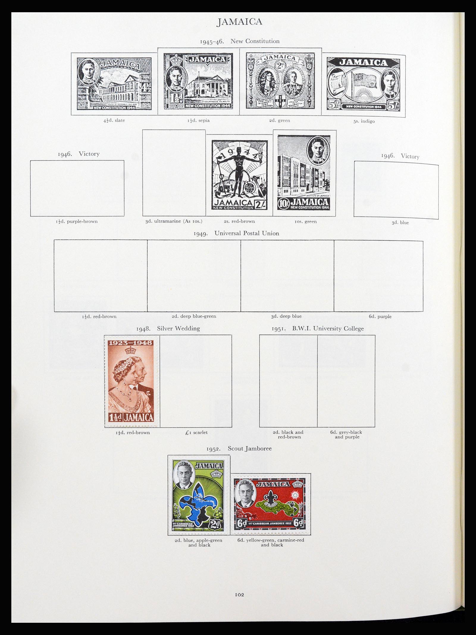 37267 058 - Postzegelverzameling 37267 Engelse koloniën 1937-1951.
