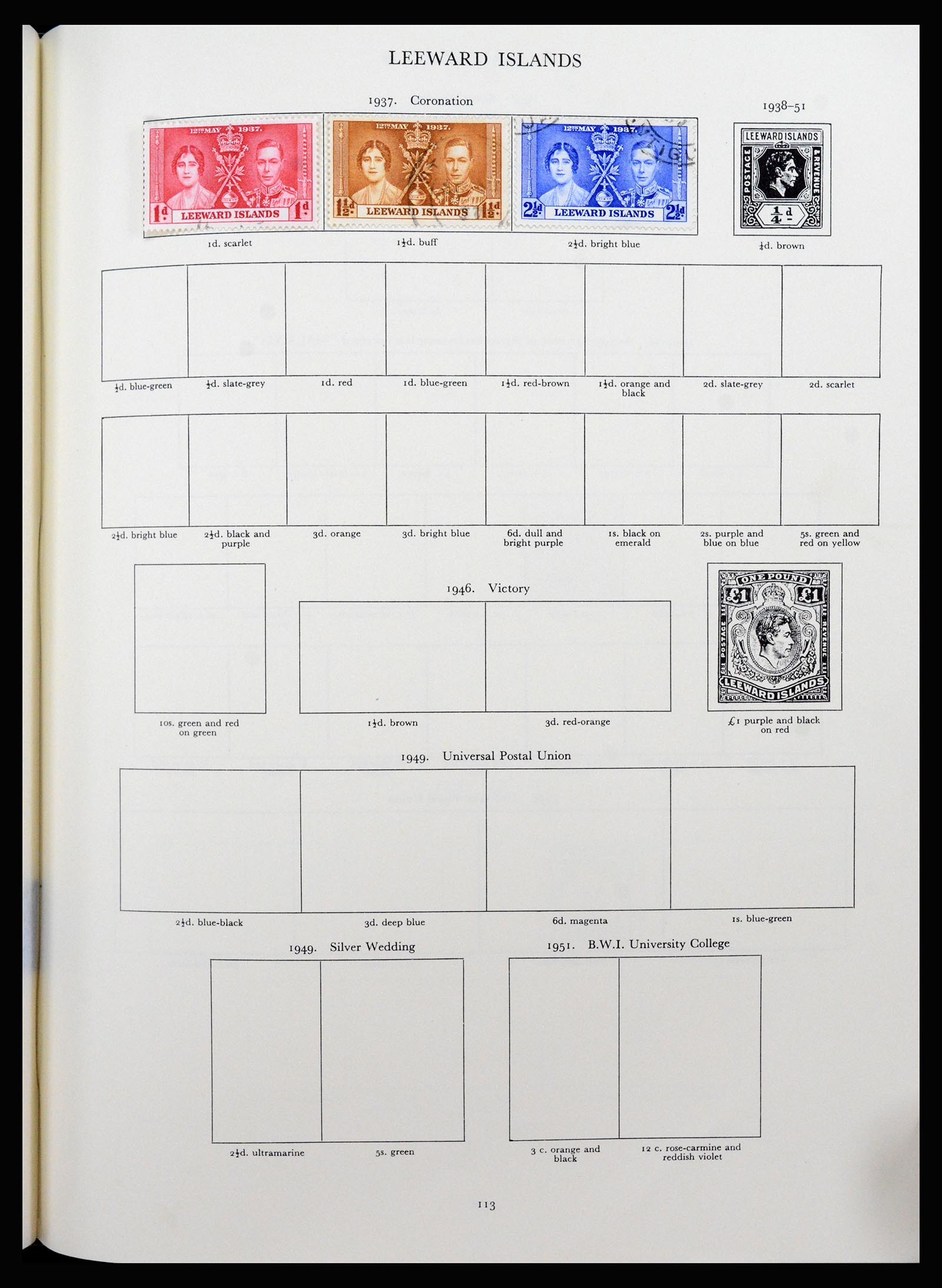 37267 064 - Postzegelverzameling 37267 Engelse koloniën 1937-1951.