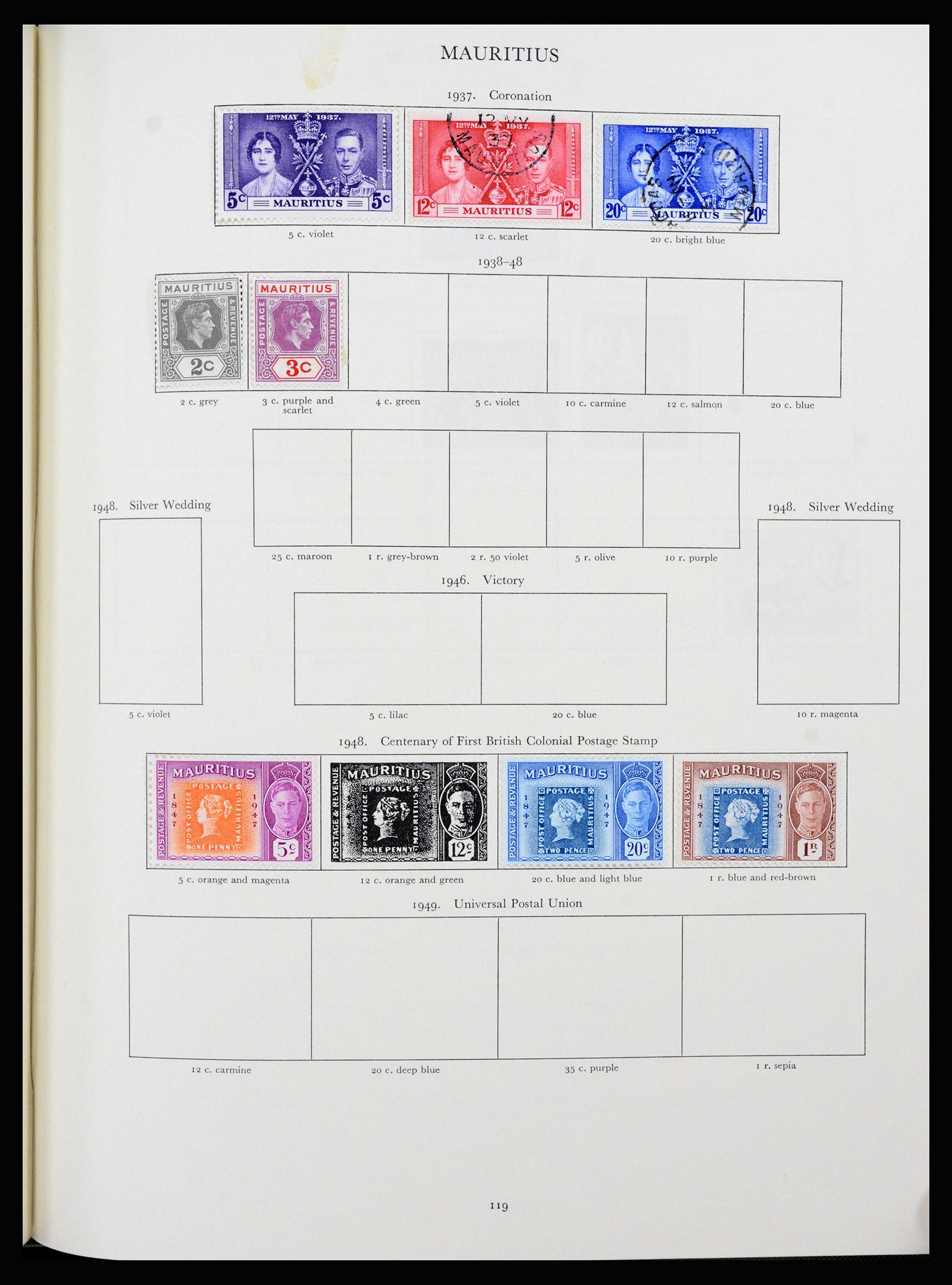 37267 069 - Postzegelverzameling 37267 Engelse koloniën 1937-1951.