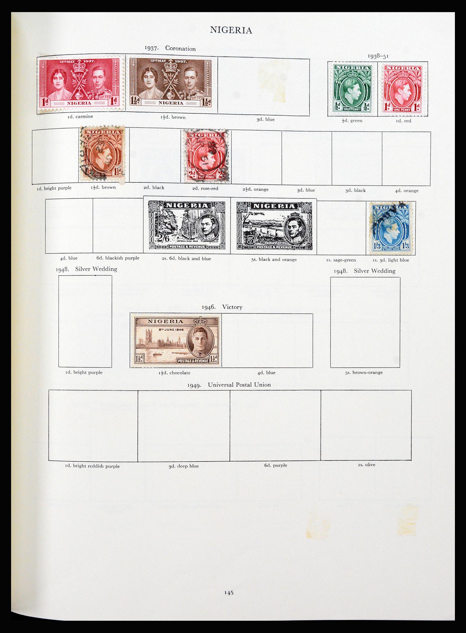 37267 085 - Postzegelverzameling 37267 Engelse koloniën 1937-1951.