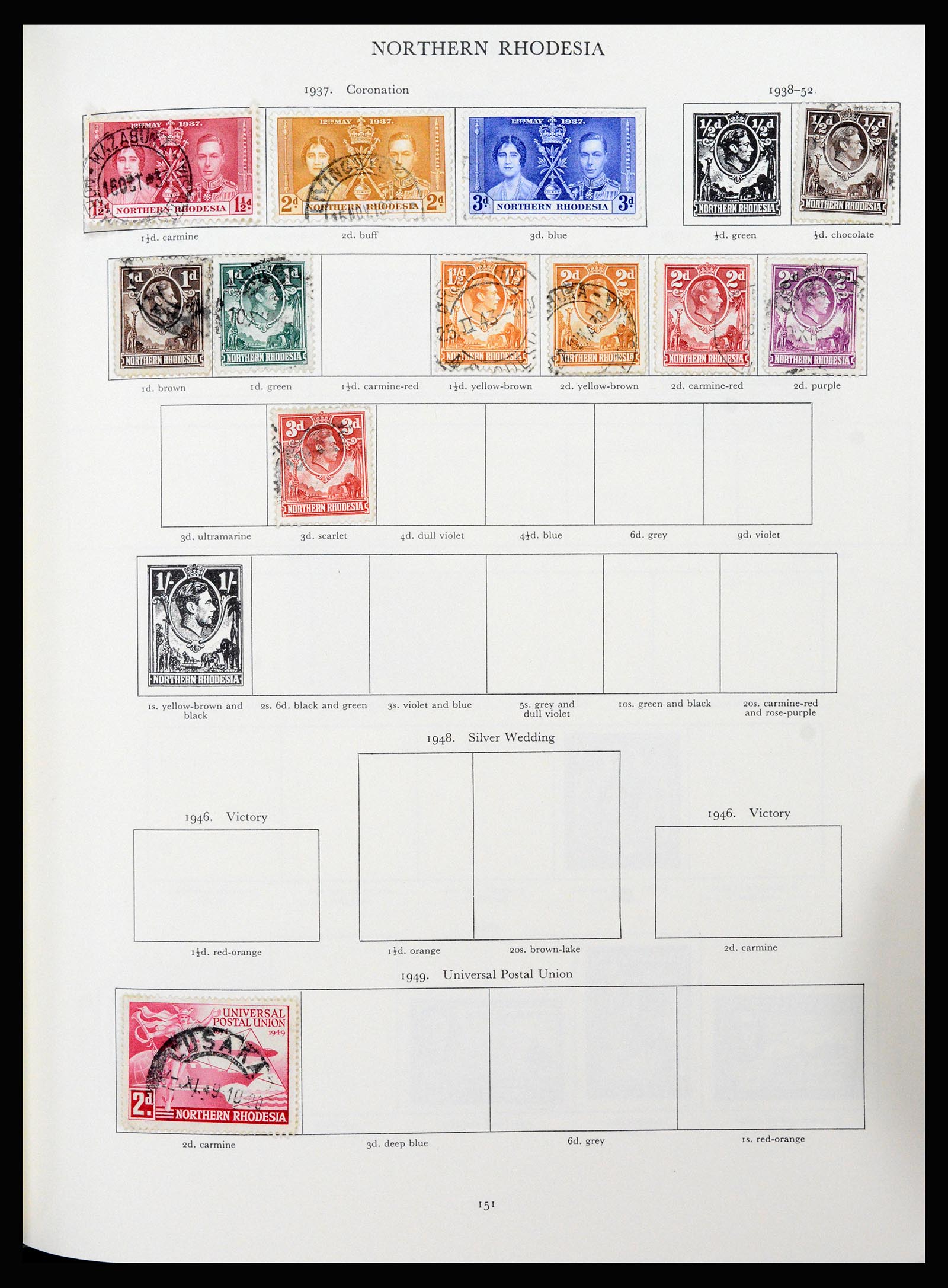 37267 088 - Postzegelverzameling 37267 Engelse koloniën 1937-1951.