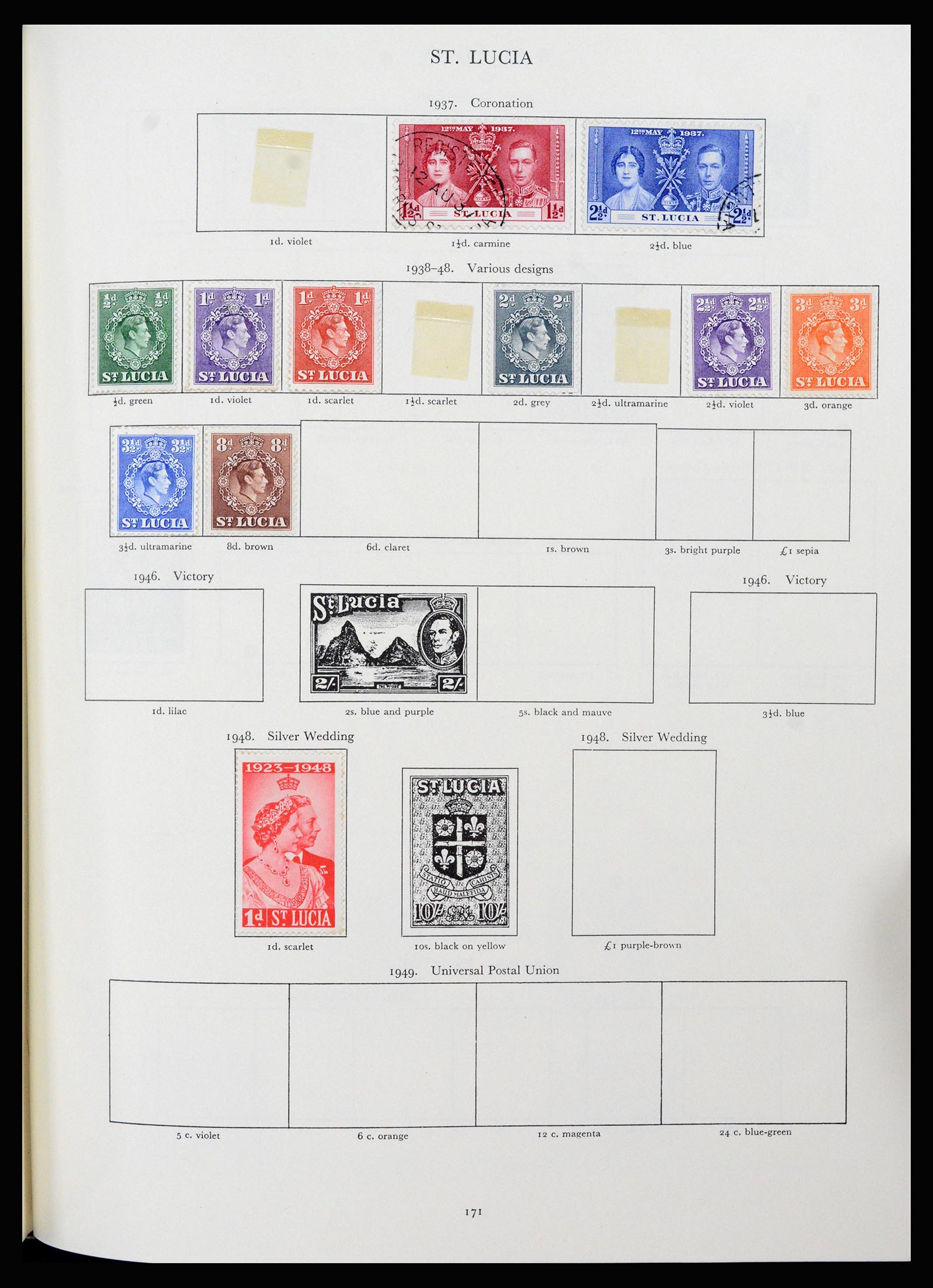 37267 095 - Postzegelverzameling 37267 Engelse koloniën 1937-1951.