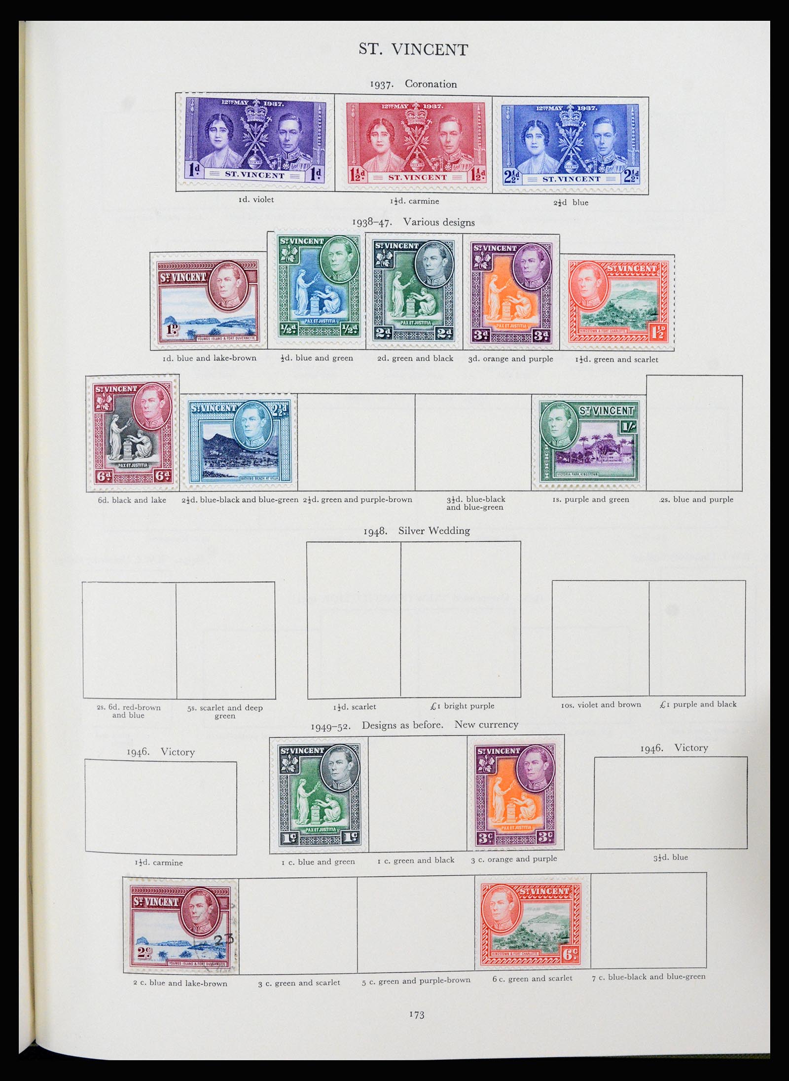 37267 096 - Postzegelverzameling 37267 Engelse koloniën 1937-1951.