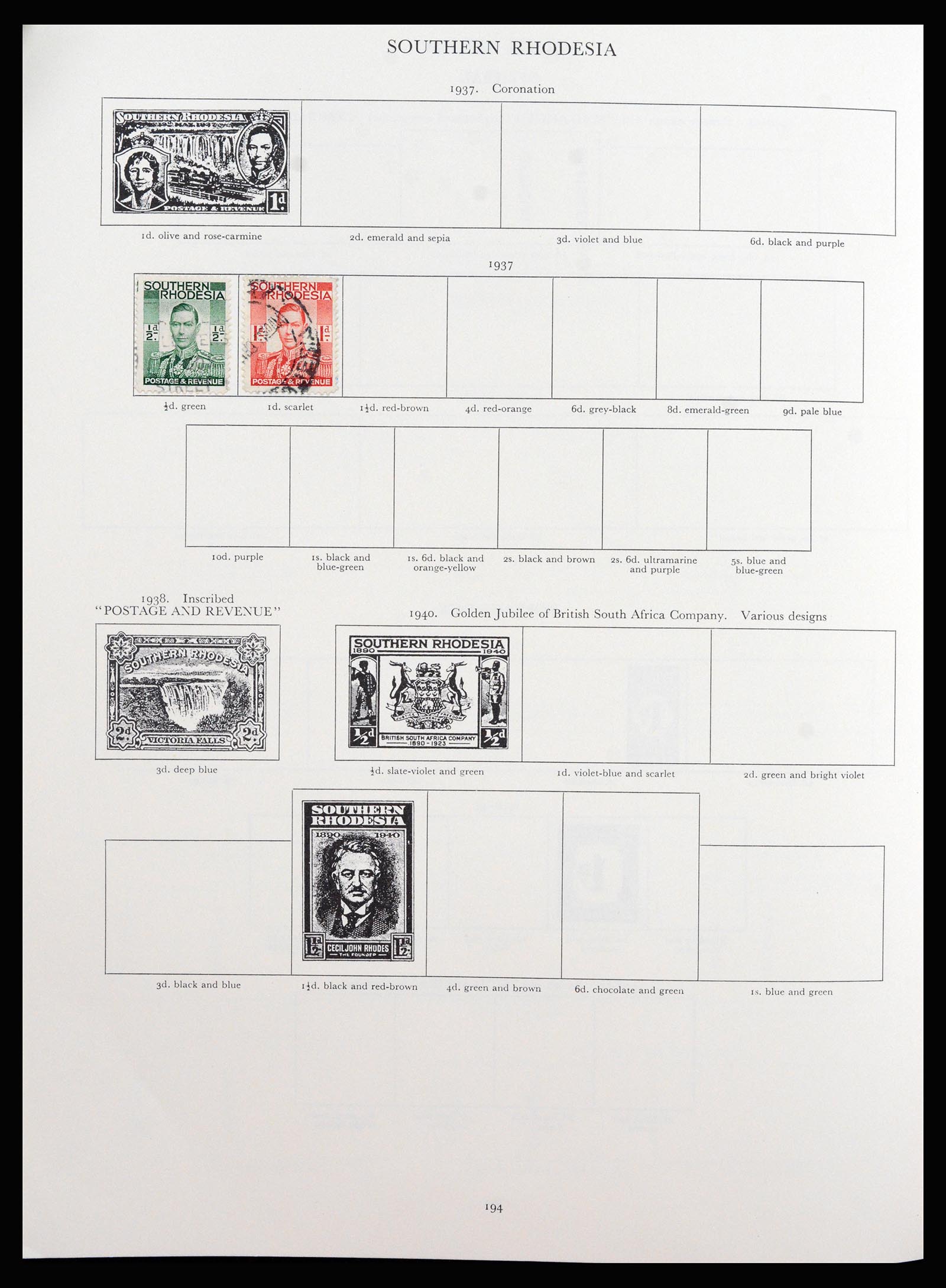 37267 108 - Postzegelverzameling 37267 Engelse koloniën 1937-1951.