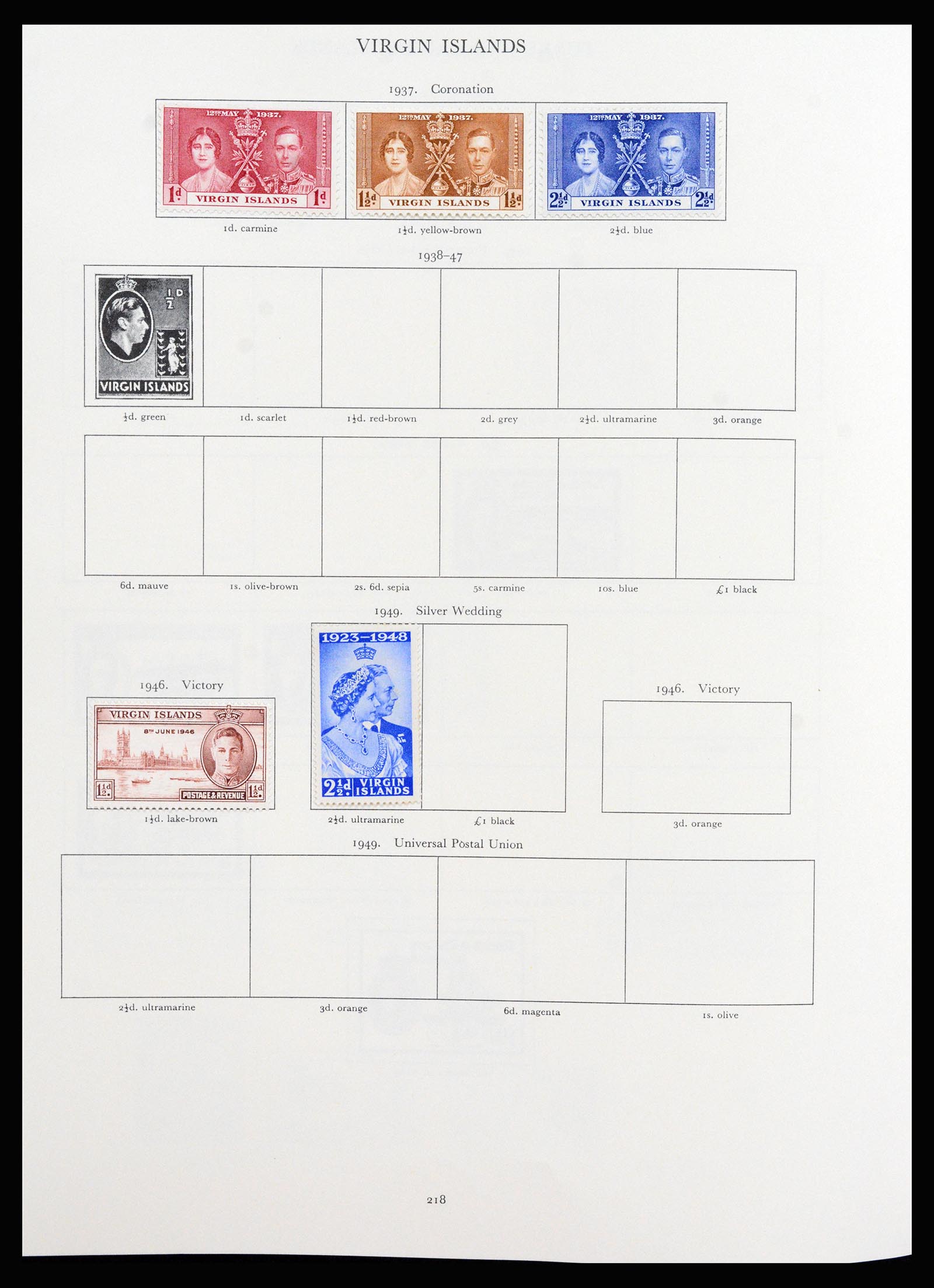 37267 115 - Postzegelverzameling 37267 Engelse koloniën 1937-1951.