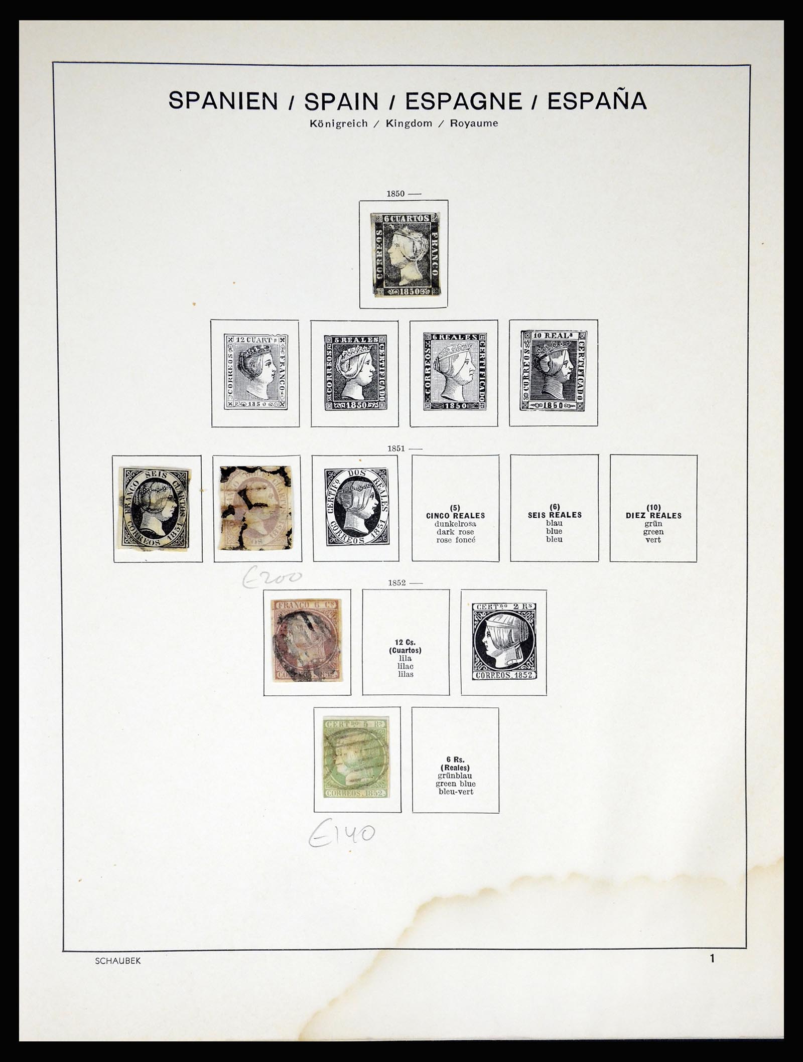 37268 001 - Postzegelverzameling 37268 Spanje 1850-1991.