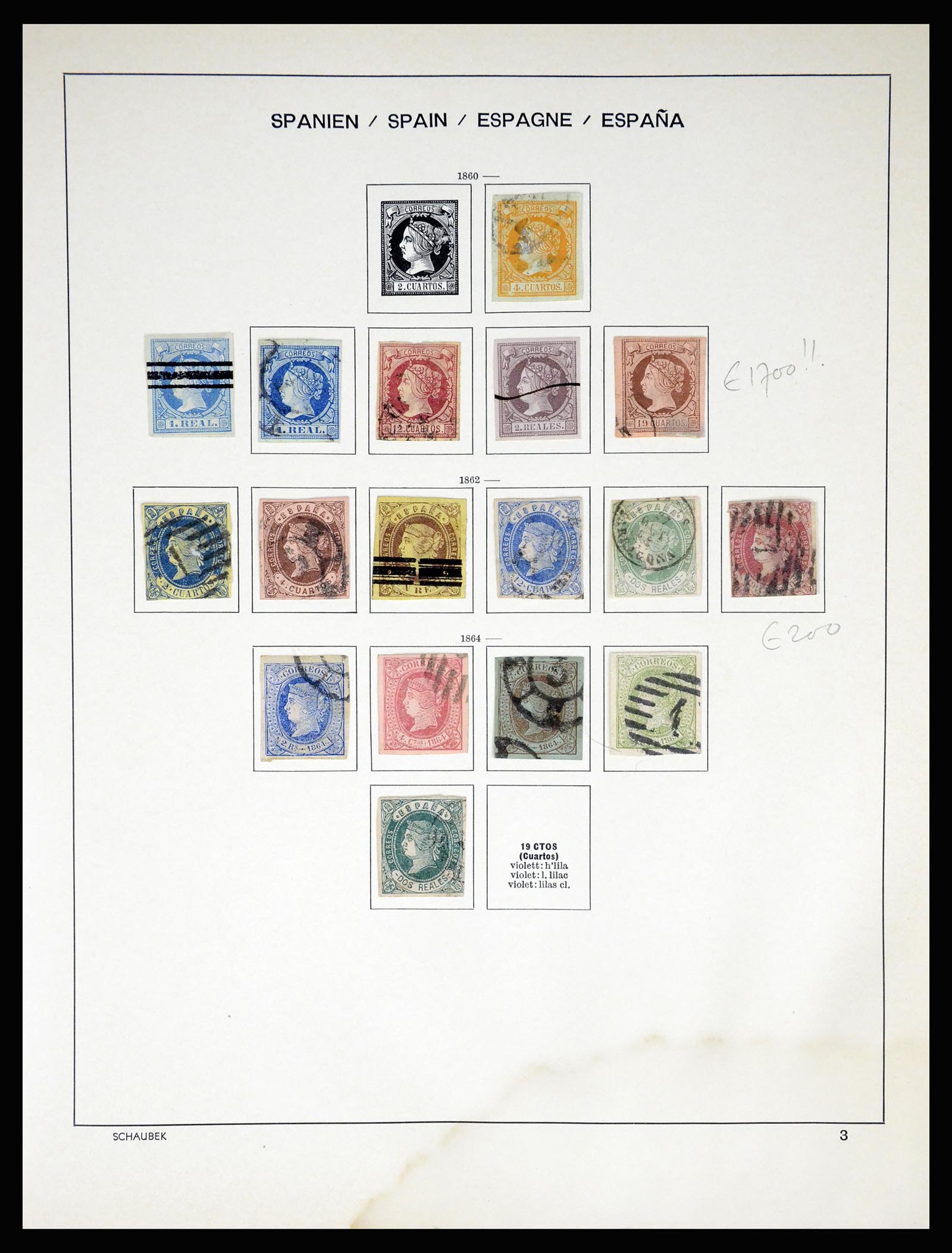 37268 006 - Postzegelverzameling 37268 Spanje 1850-1991.