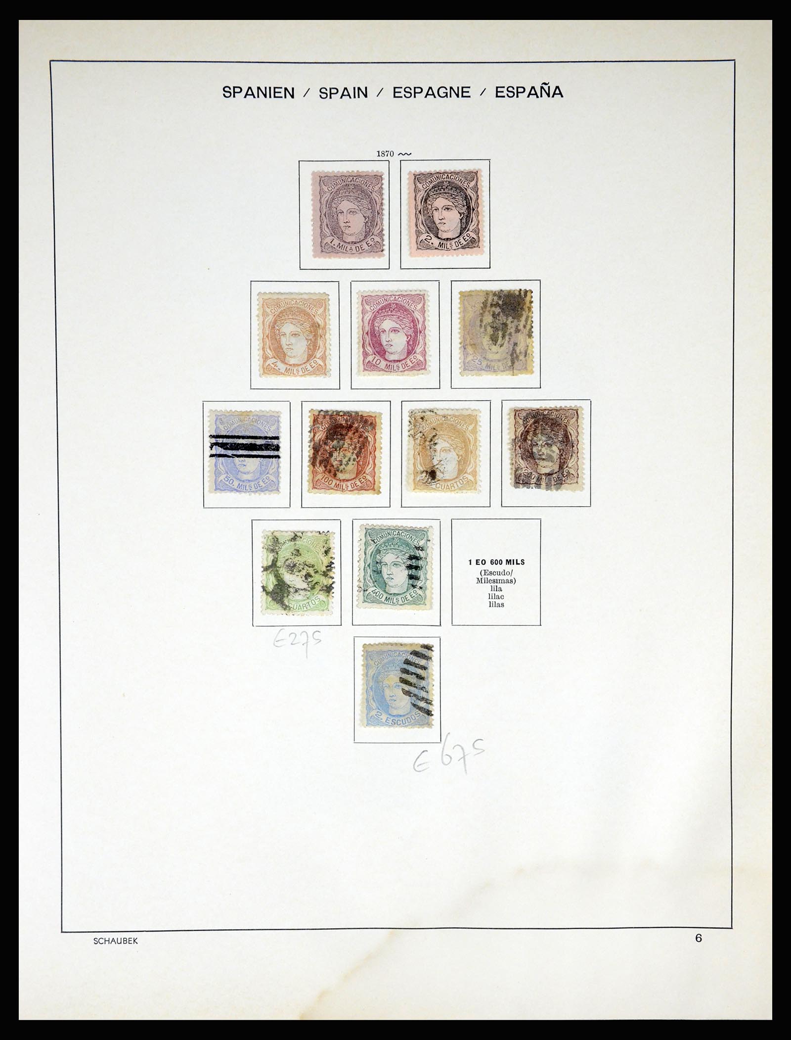 37268 009 - Postzegelverzameling 37268 Spanje 1850-1991.