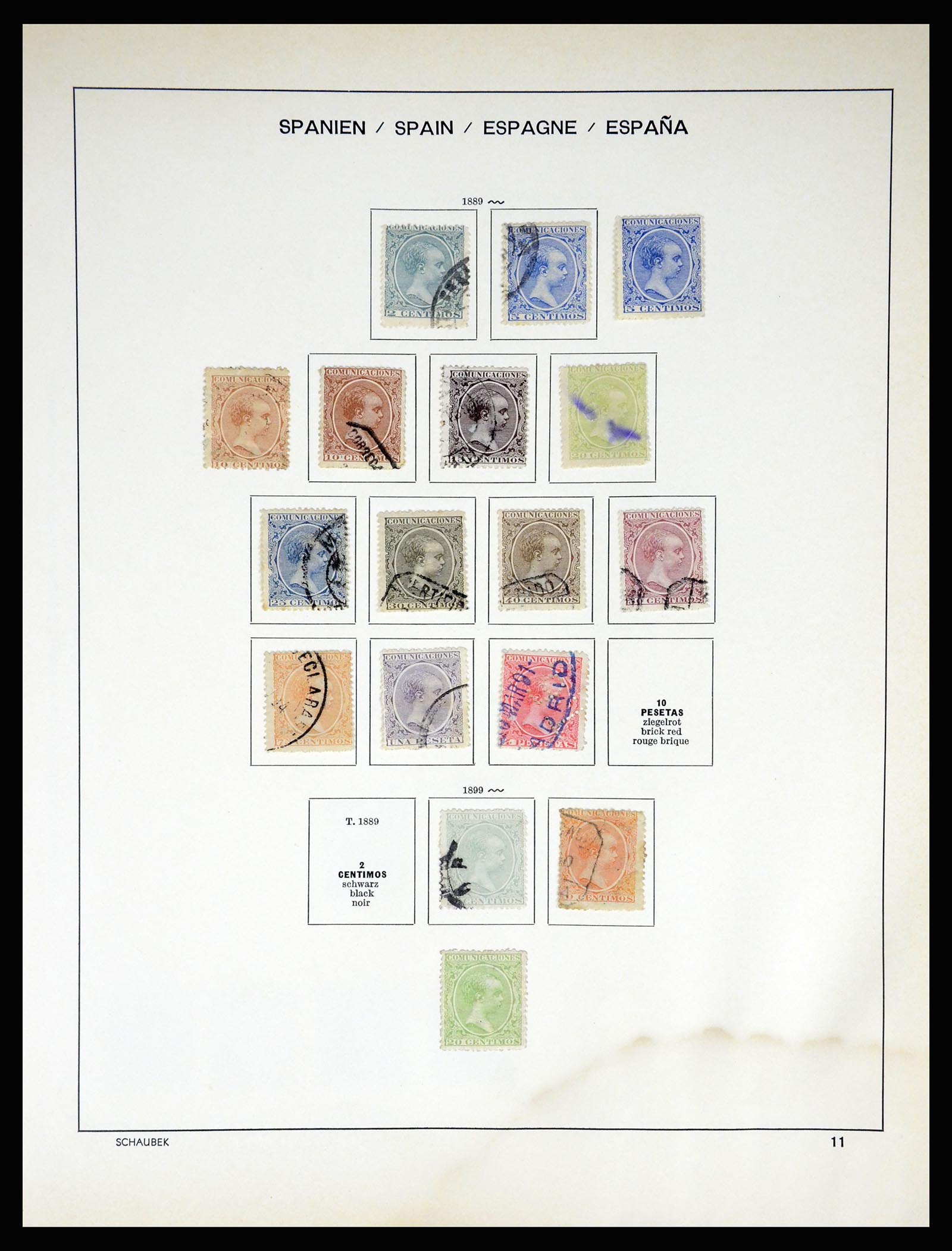 37268 016 - Postzegelverzameling 37268 Spanje 1850-1991.