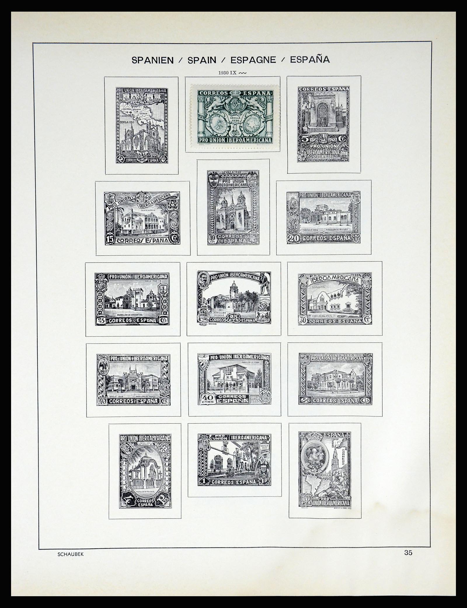 37268 032 - Postzegelverzameling 37268 Spanje 1850-1991.