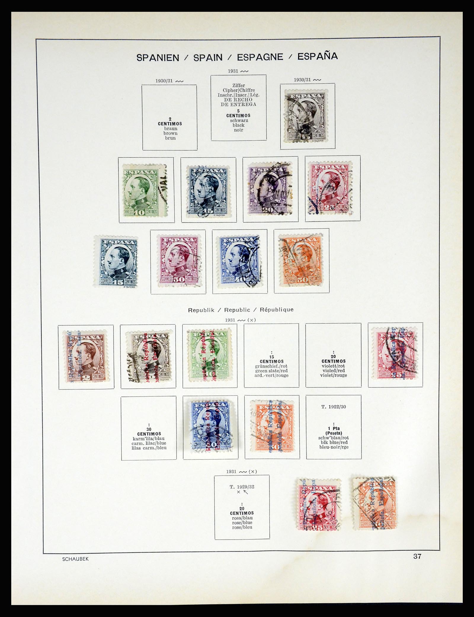 37268 033 - Postzegelverzameling 37268 Spanje 1850-1991.
