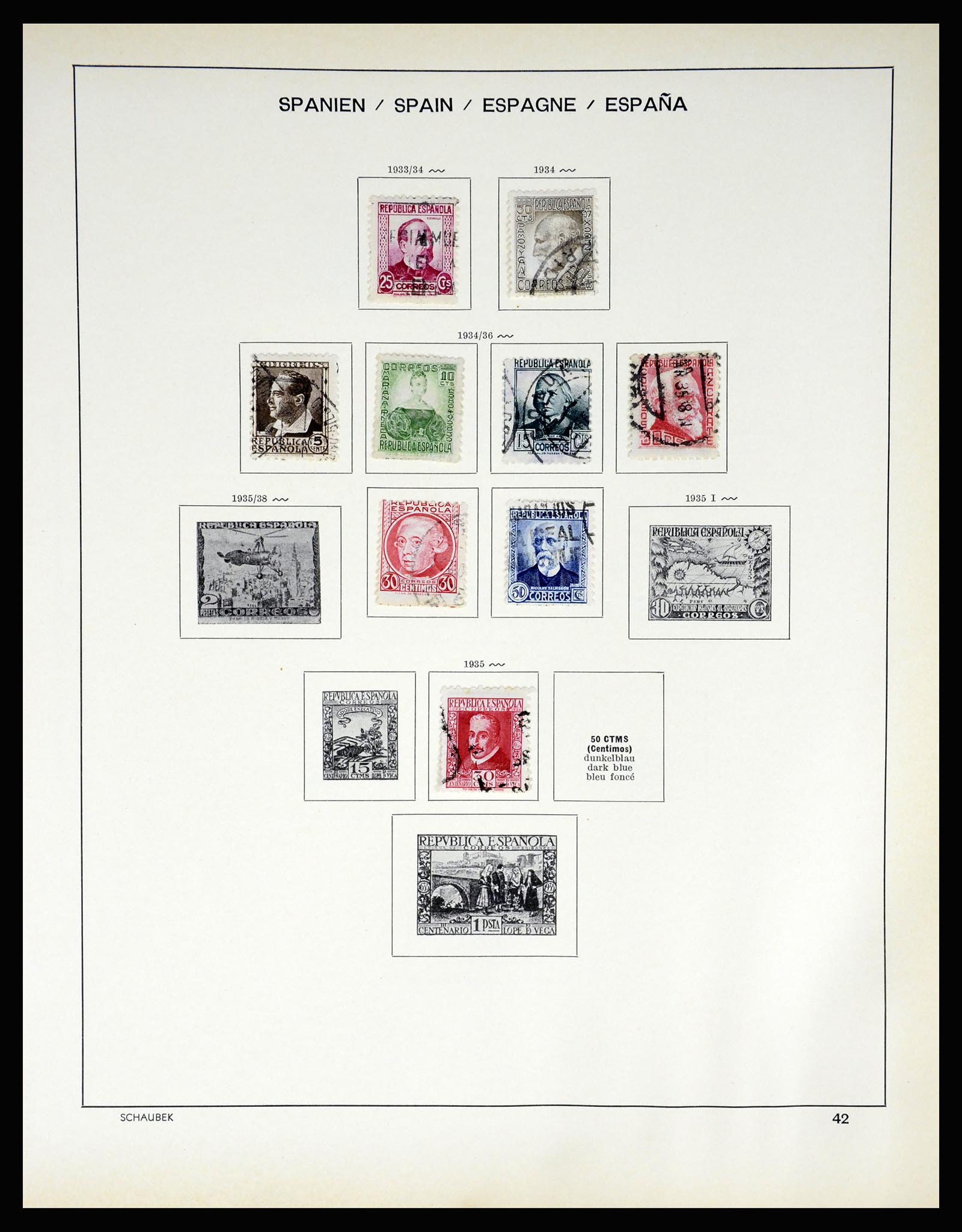 37268 040 - Postzegelverzameling 37268 Spanje 1850-1991.