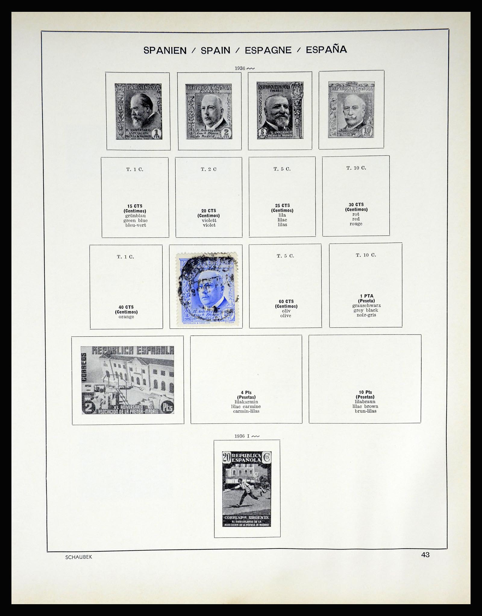 37268 042 - Postzegelverzameling 37268 Spanje 1850-1991.