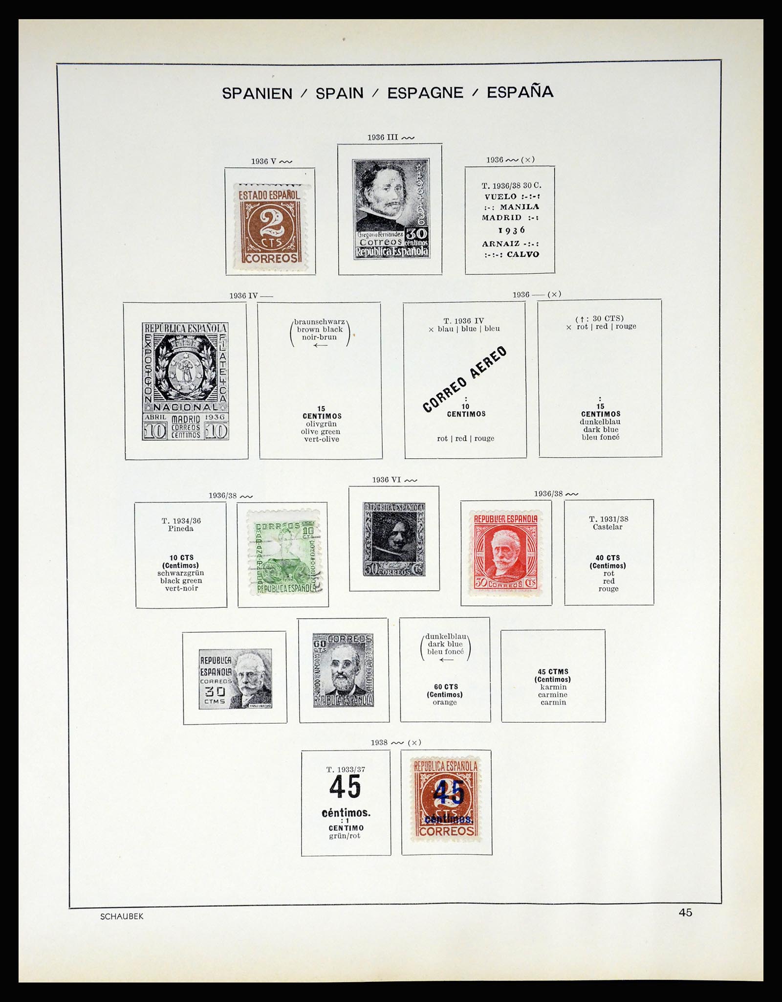 37268 043 - Postzegelverzameling 37268 Spanje 1850-1991.