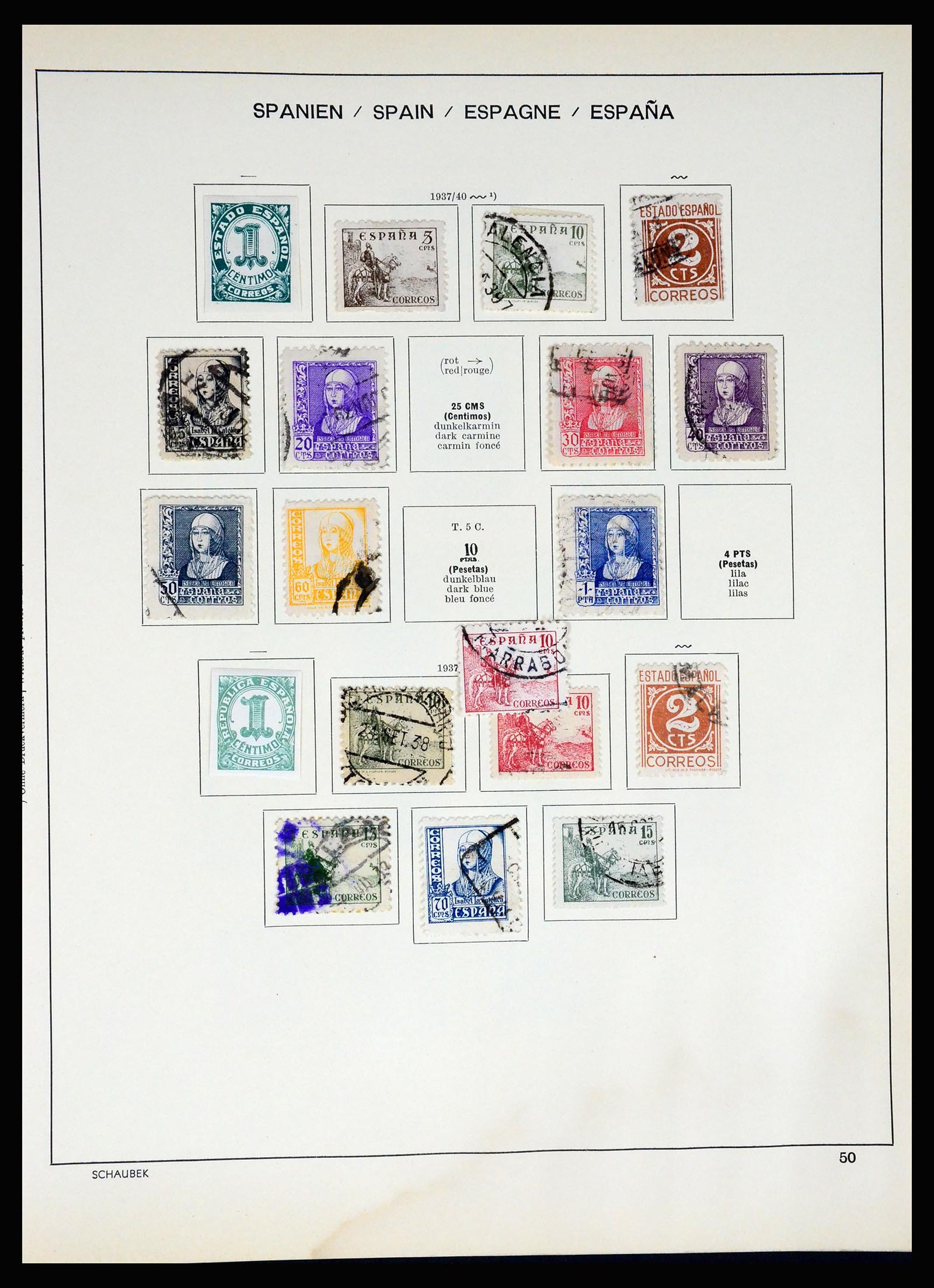 37268 051 - Postzegelverzameling 37268 Spanje 1850-1991.