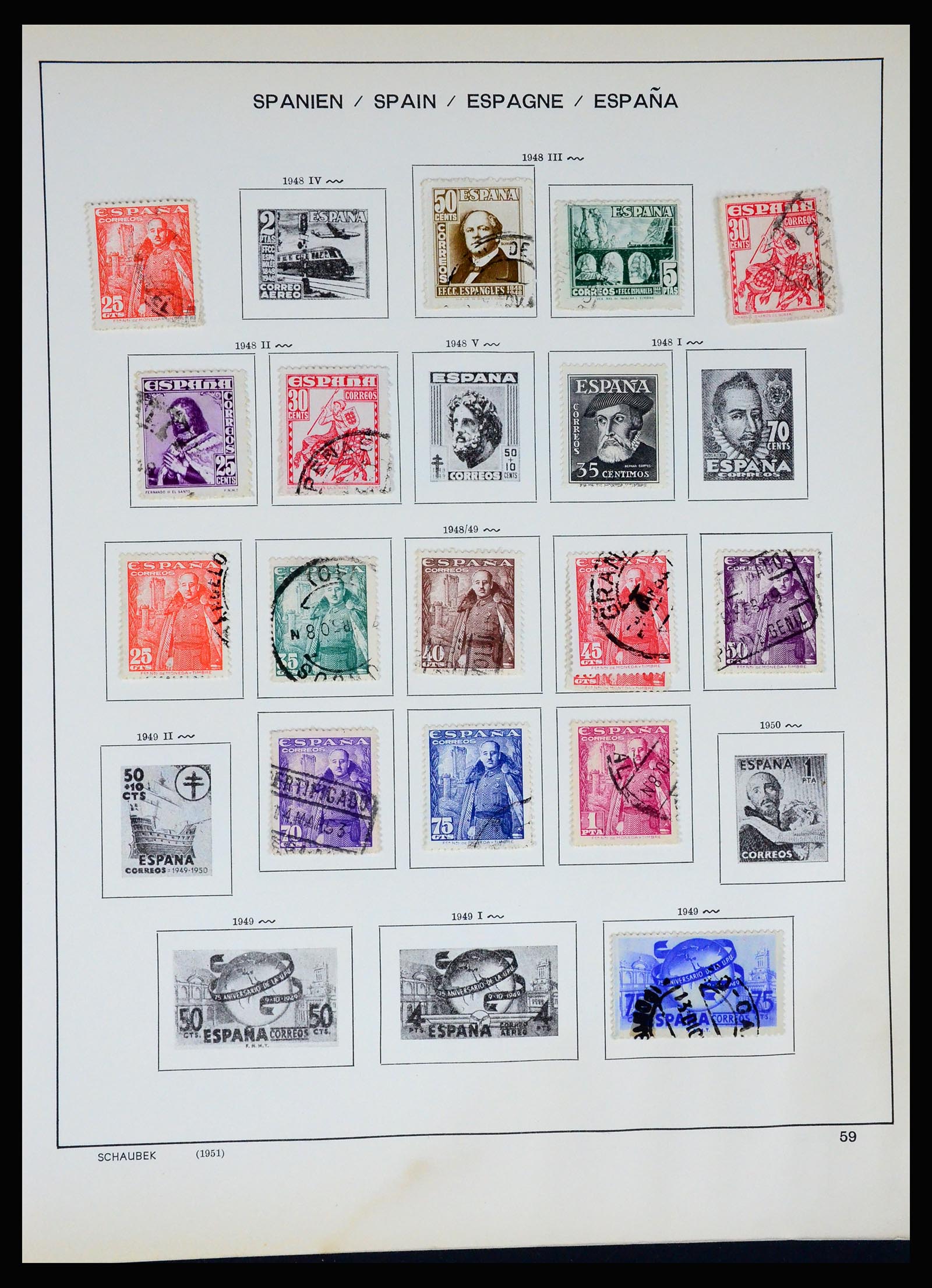 37268 062 - Postzegelverzameling 37268 Spanje 1850-1991.
