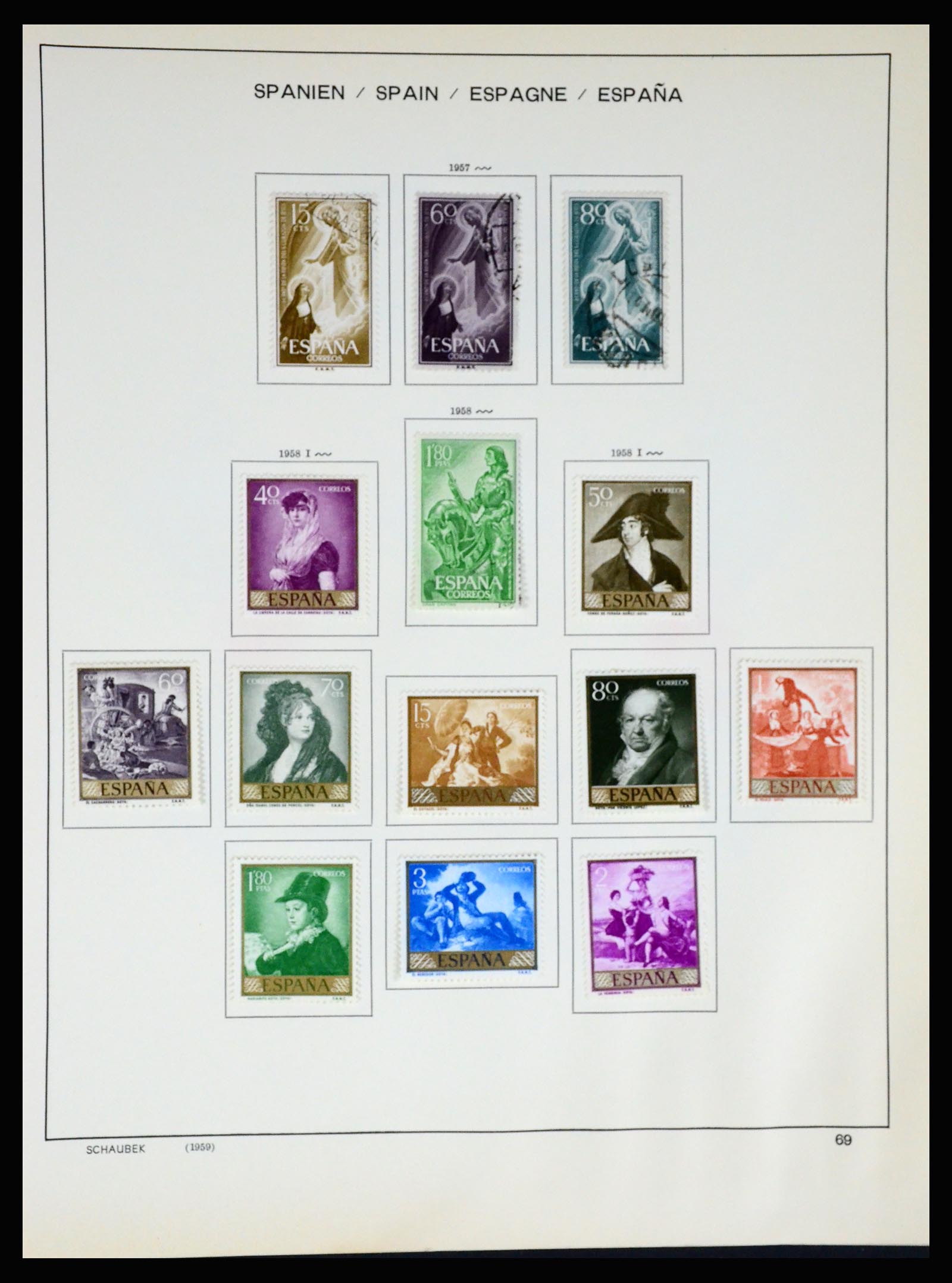 37268 074 - Postzegelverzameling 37268 Spanje 1850-1991.