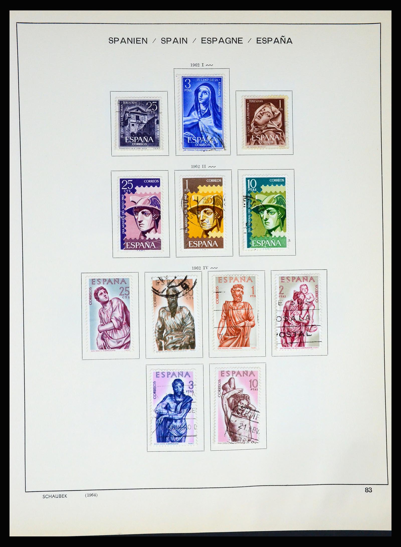 37268 089 - Postzegelverzameling 37268 Spanje 1850-1991.