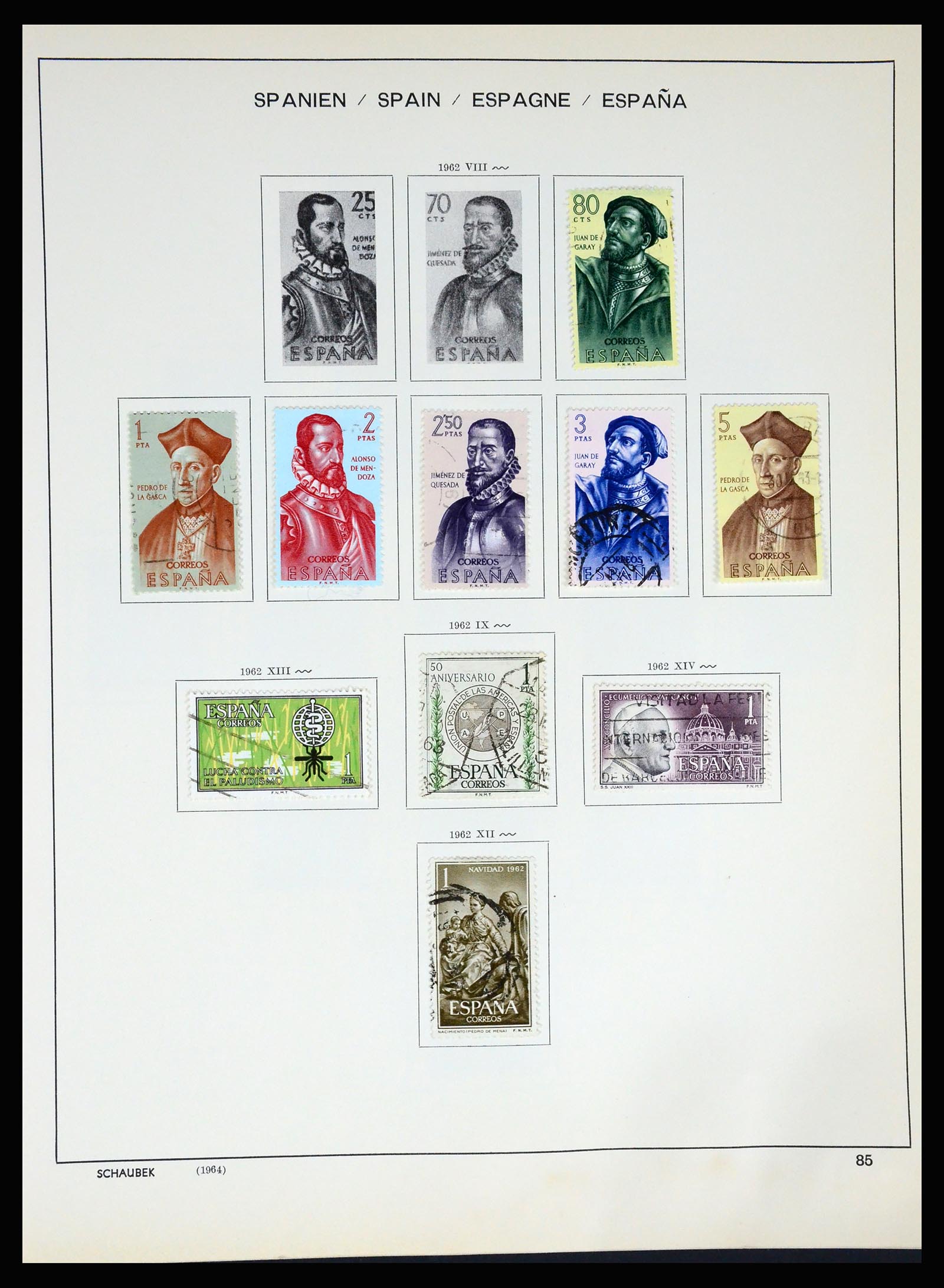 37268 091 - Postzegelverzameling 37268 Spanje 1850-1991.