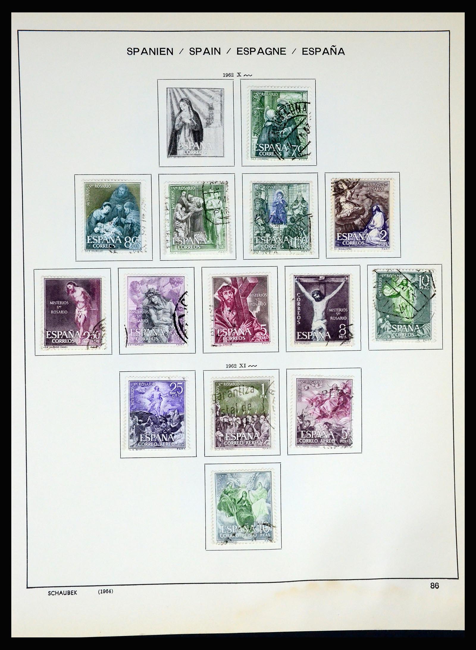 37268 092 - Postzegelverzameling 37268 Spanje 1850-1991.