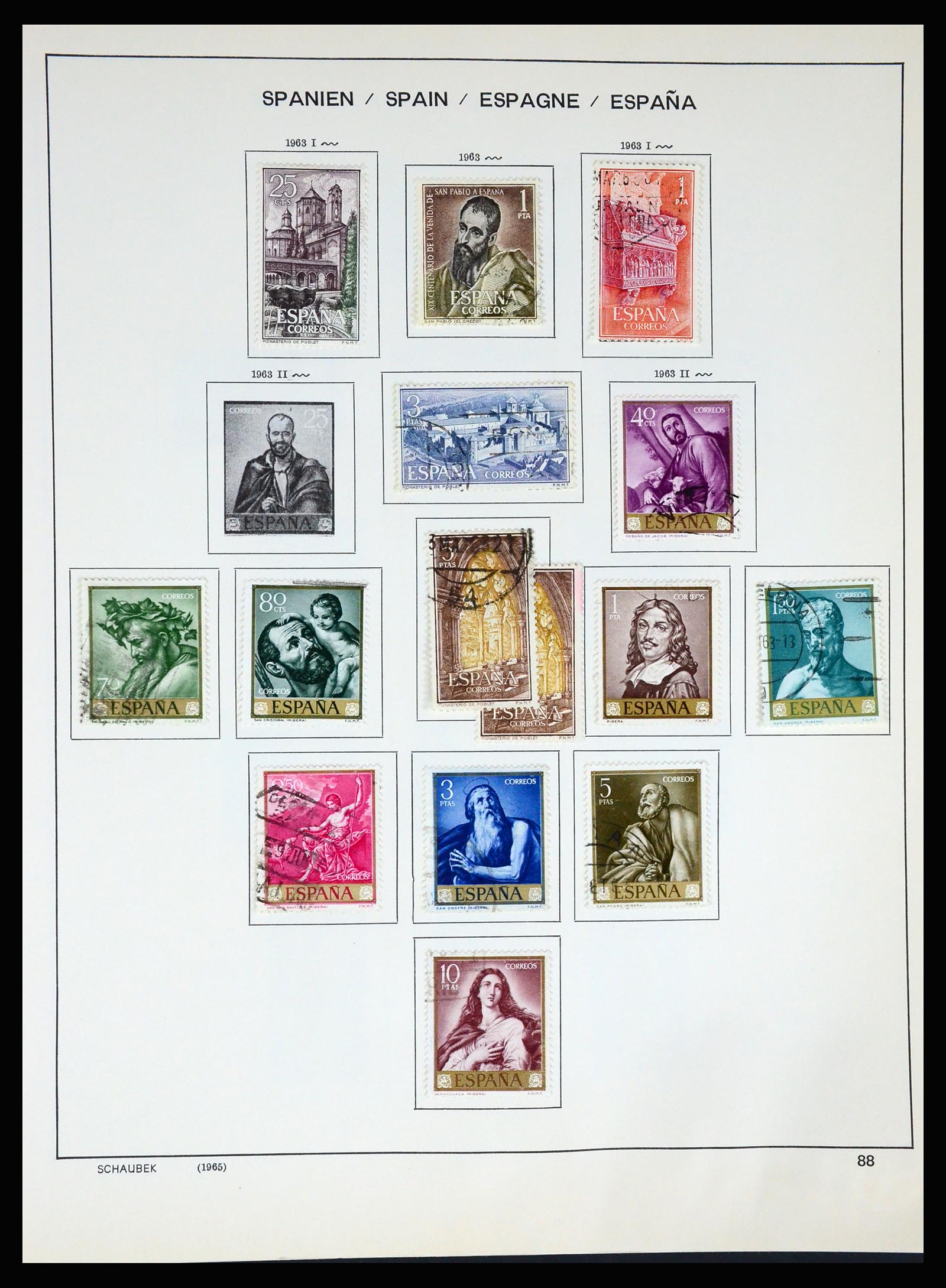 37268 094 - Postzegelverzameling 37268 Spanje 1850-1991.
