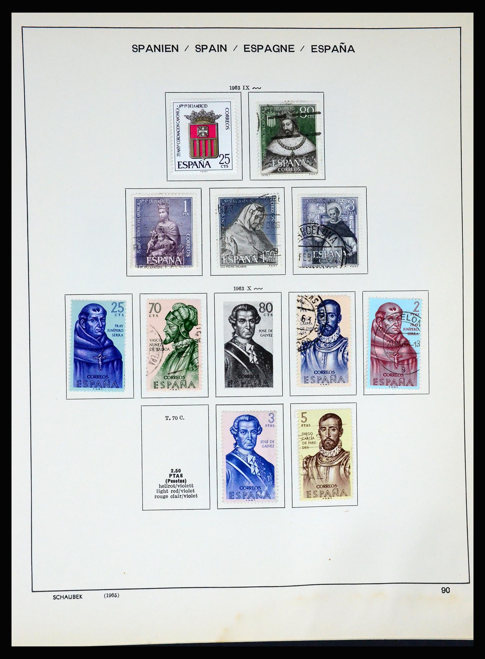 37268 096 - Postzegelverzameling 37268 Spanje 1850-1991.